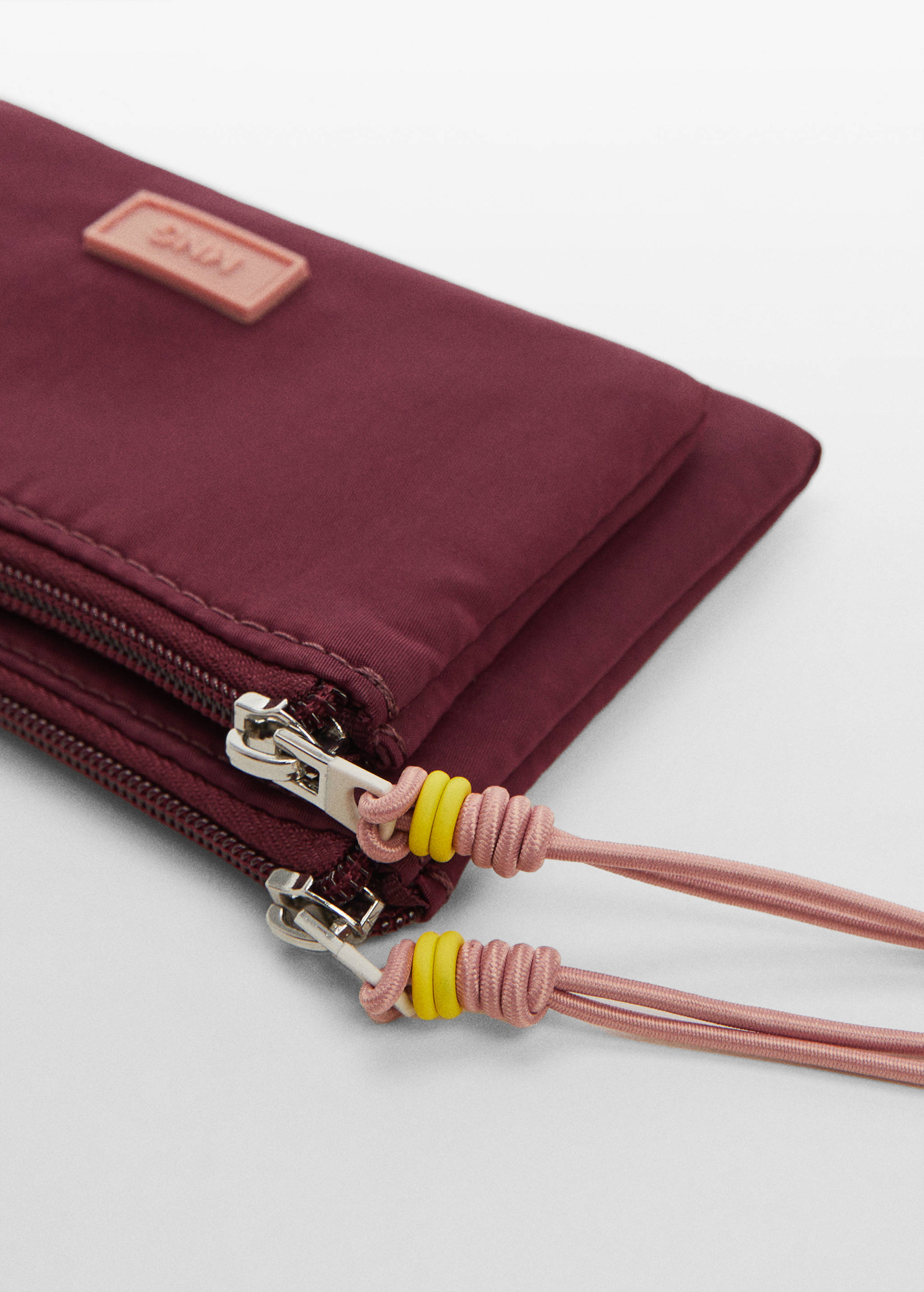 Double-compartment coin purse with logo - Medium plane