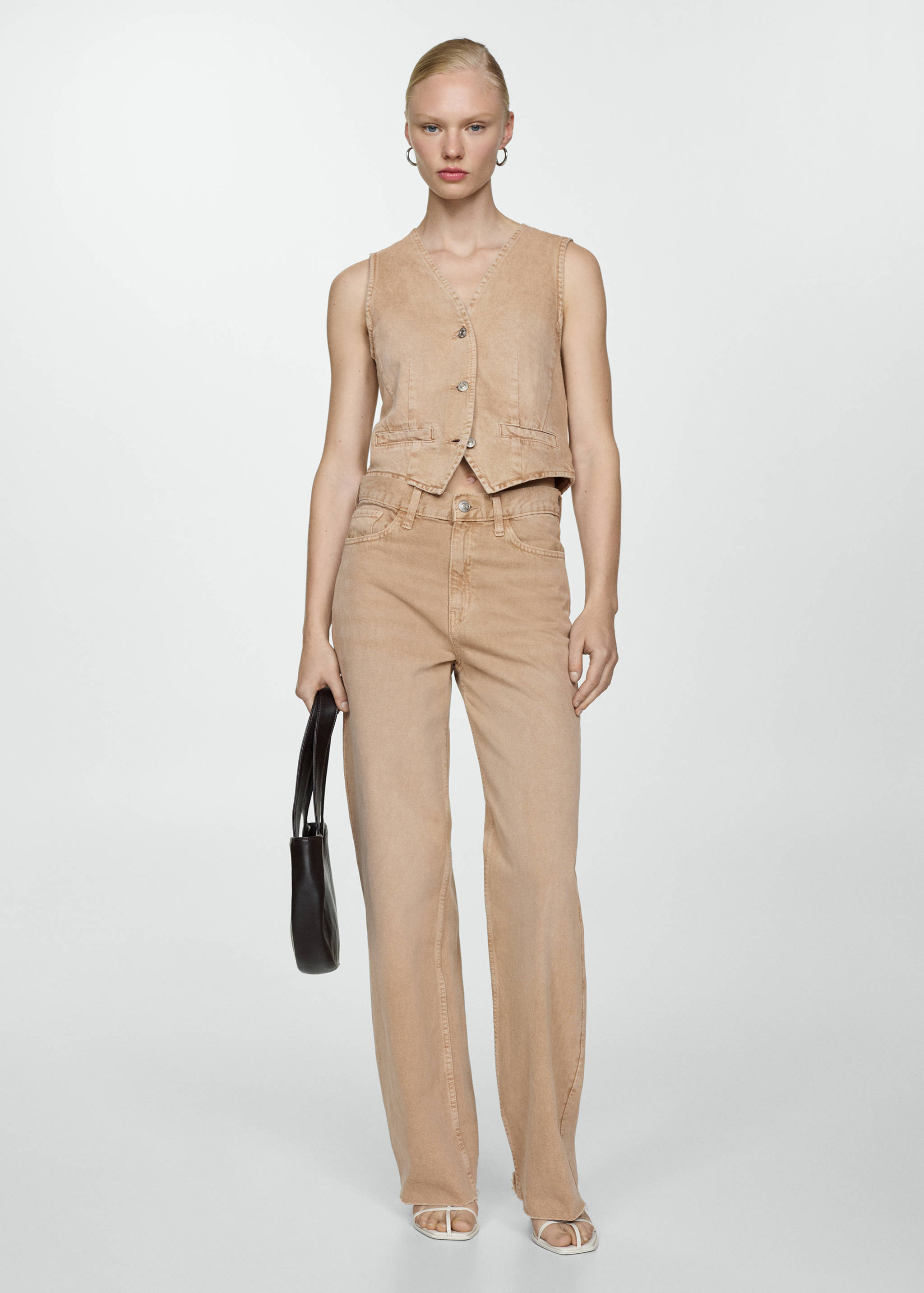 Chaleco vaquero costuras - Plano general