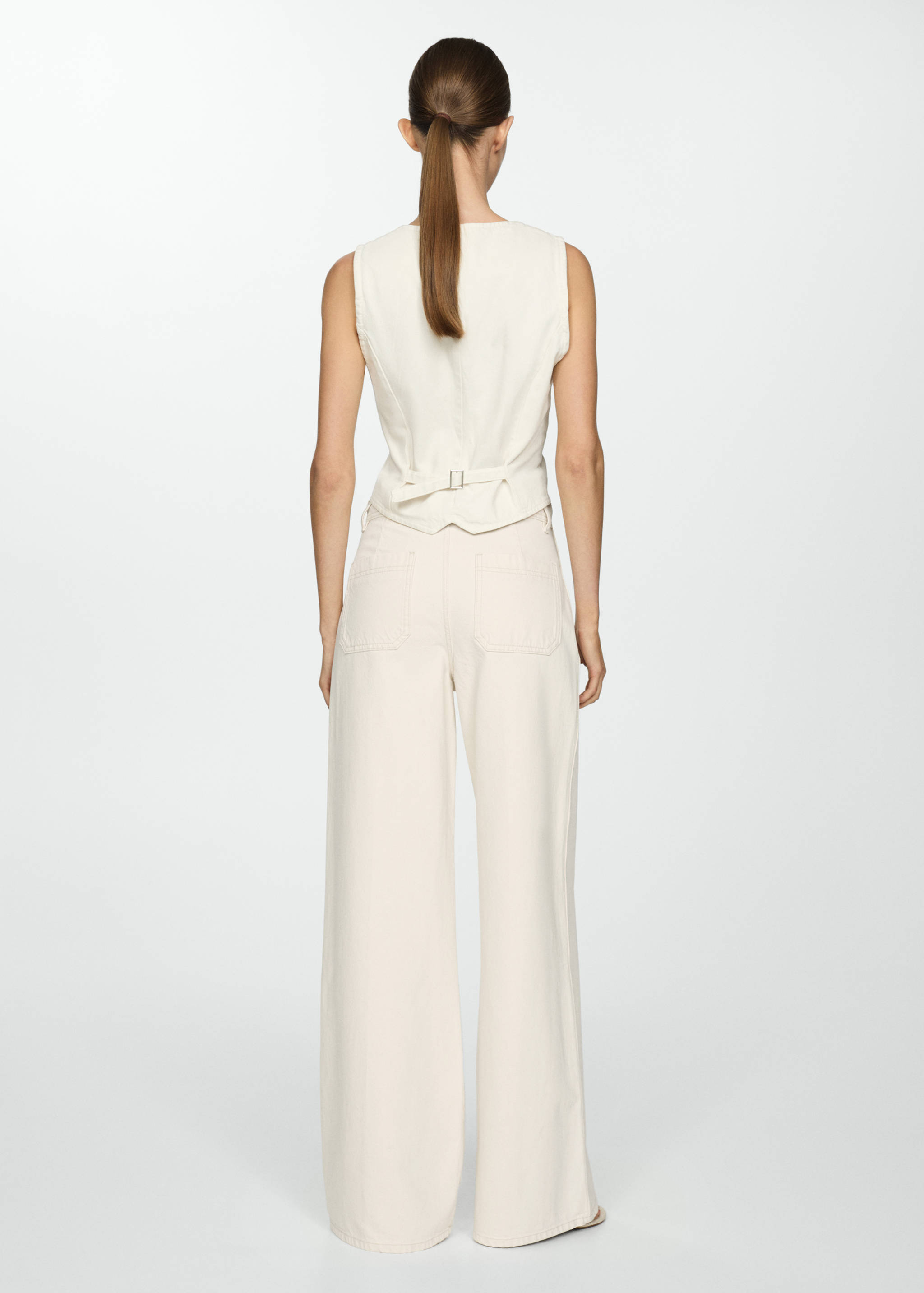 Wide leg jeans with pockets - Reverse of the article