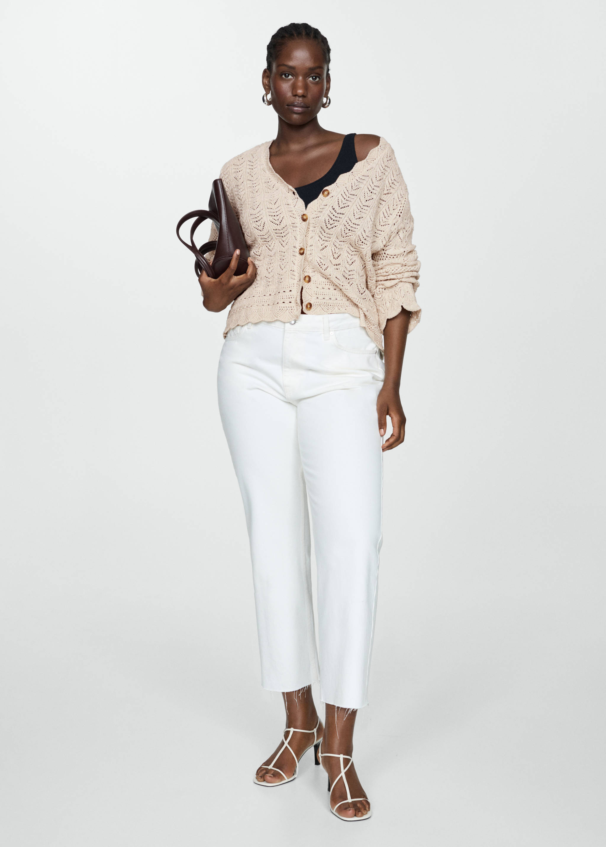 Cardigan with lace details - Details of the article 3