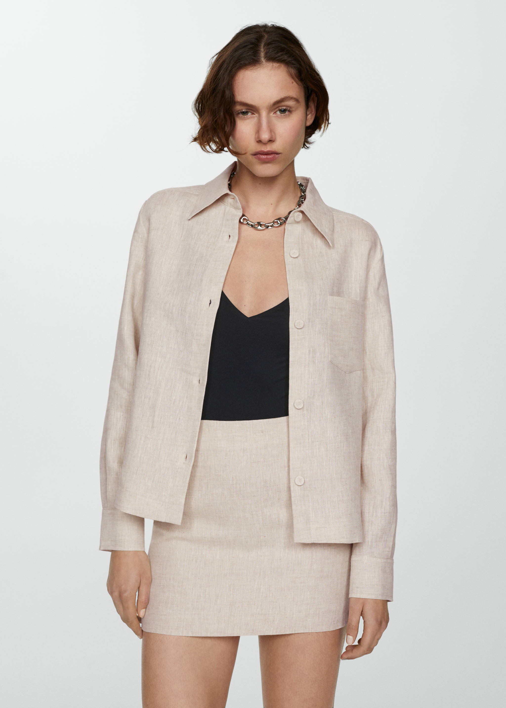 Linen 100% shirt - Medium plane