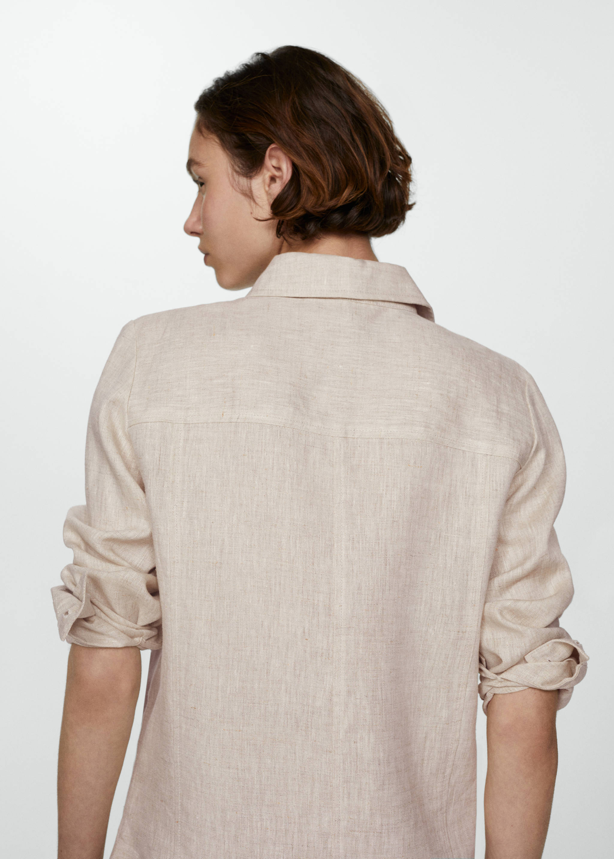 Linen 100% shirt - Reverse of the article