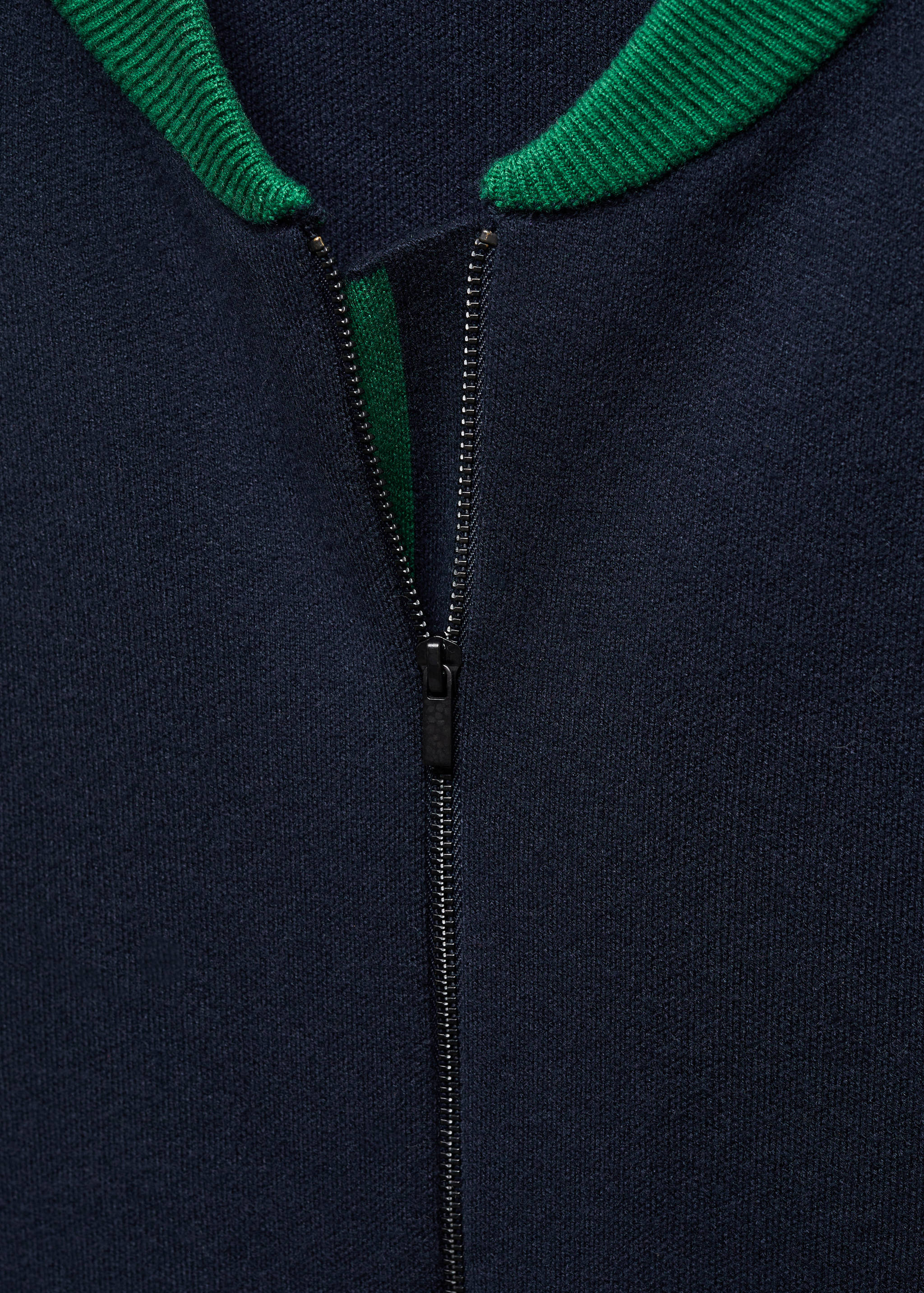 Contrasting ribbed cardigan - Details of the article 8