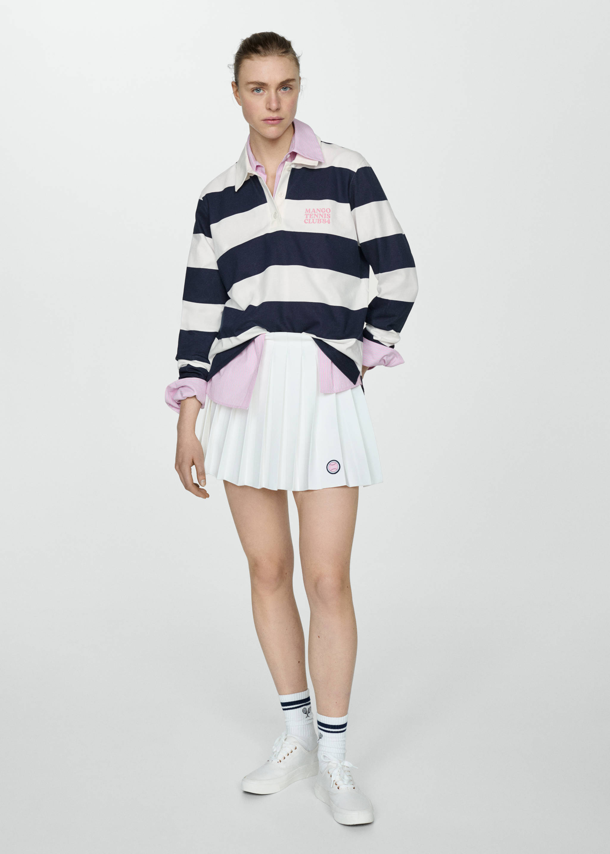 100% cotton striped polo shirt - General plane