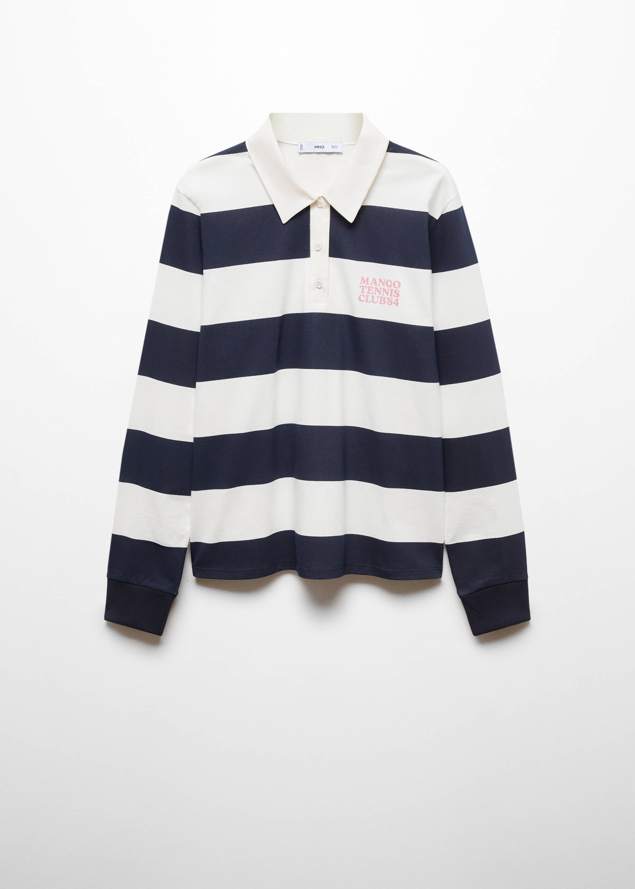 100% cotton striped polo shirt - Article without model