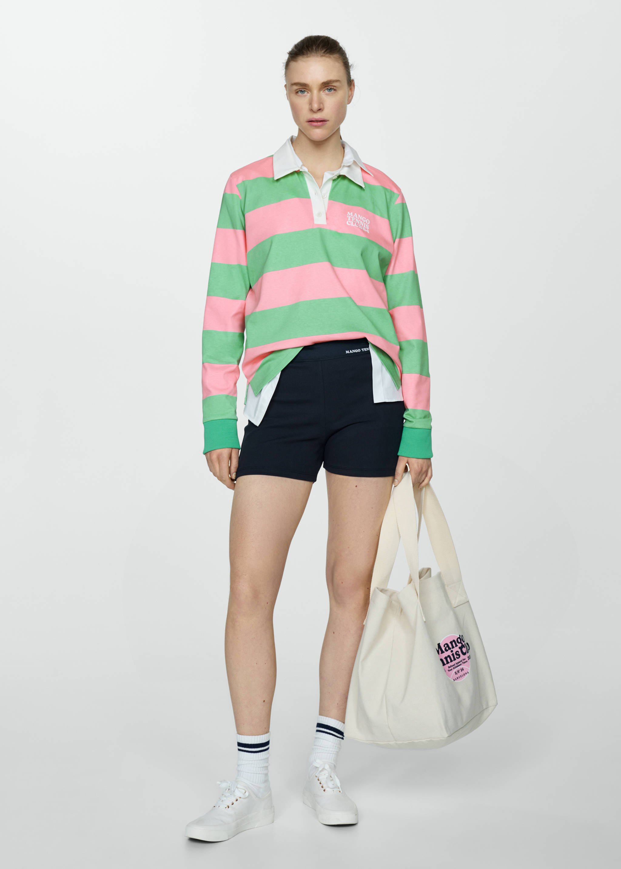 100% cotton striped polo shirt - General plane