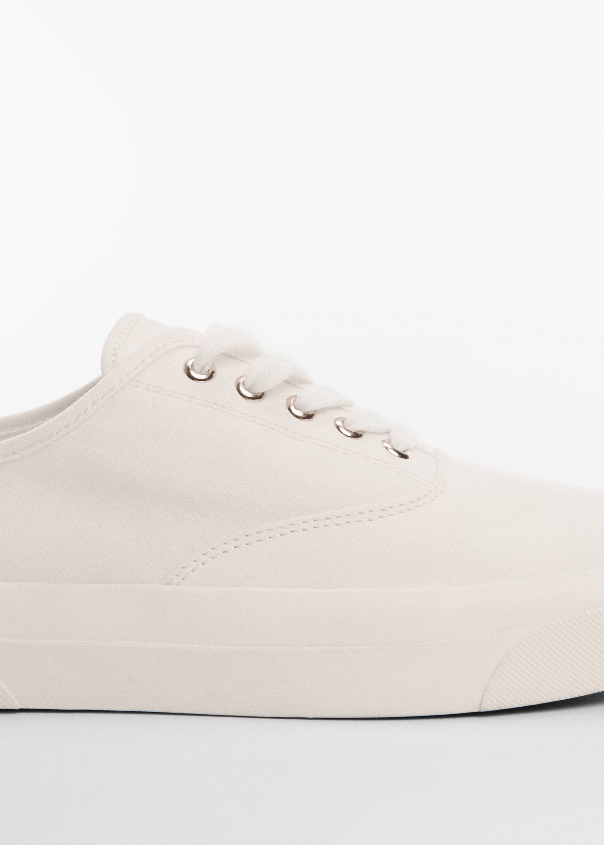 Lace-up cotton sneakers - Details of the article 2
