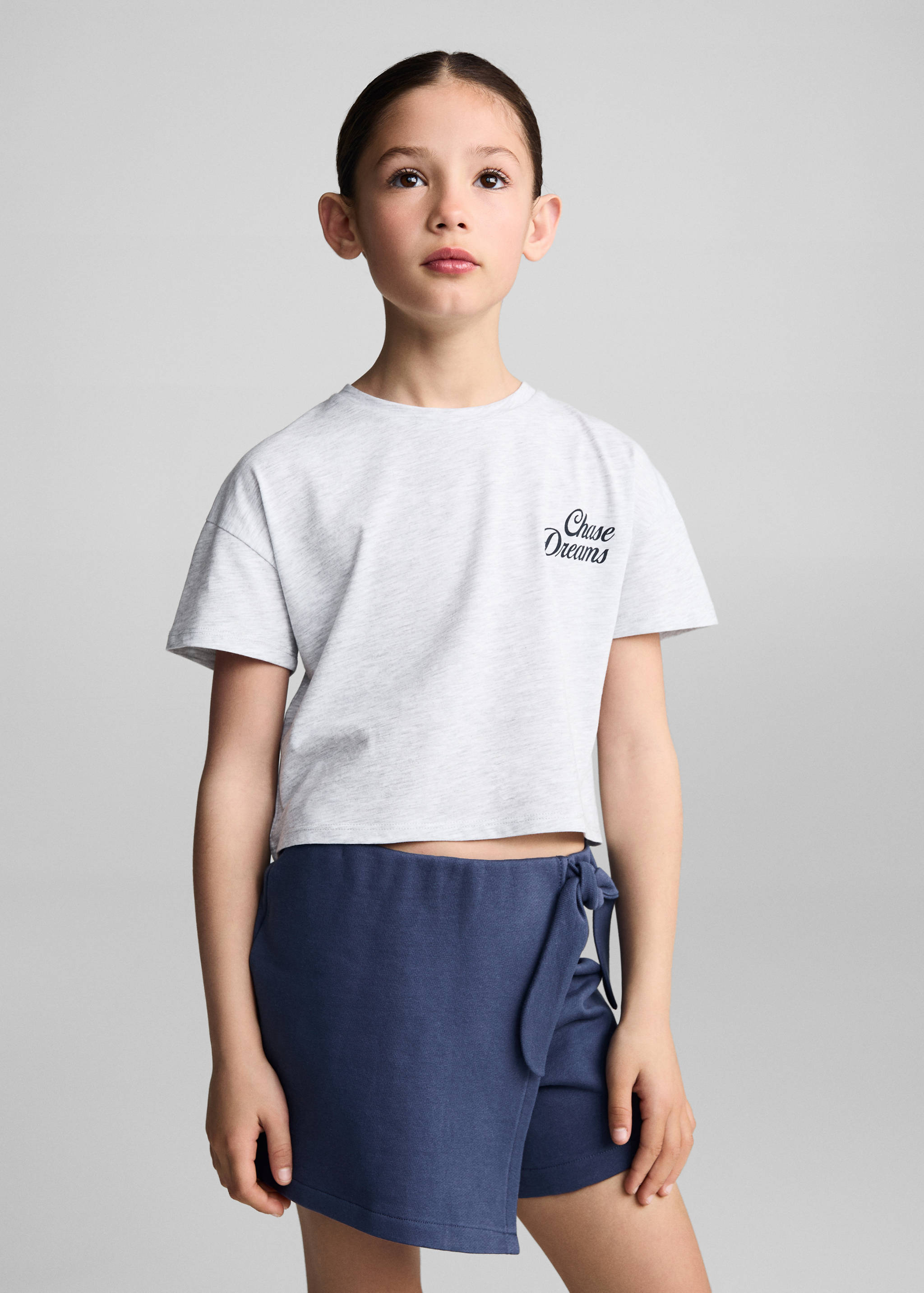 Message crop T-shirt - Medium plane