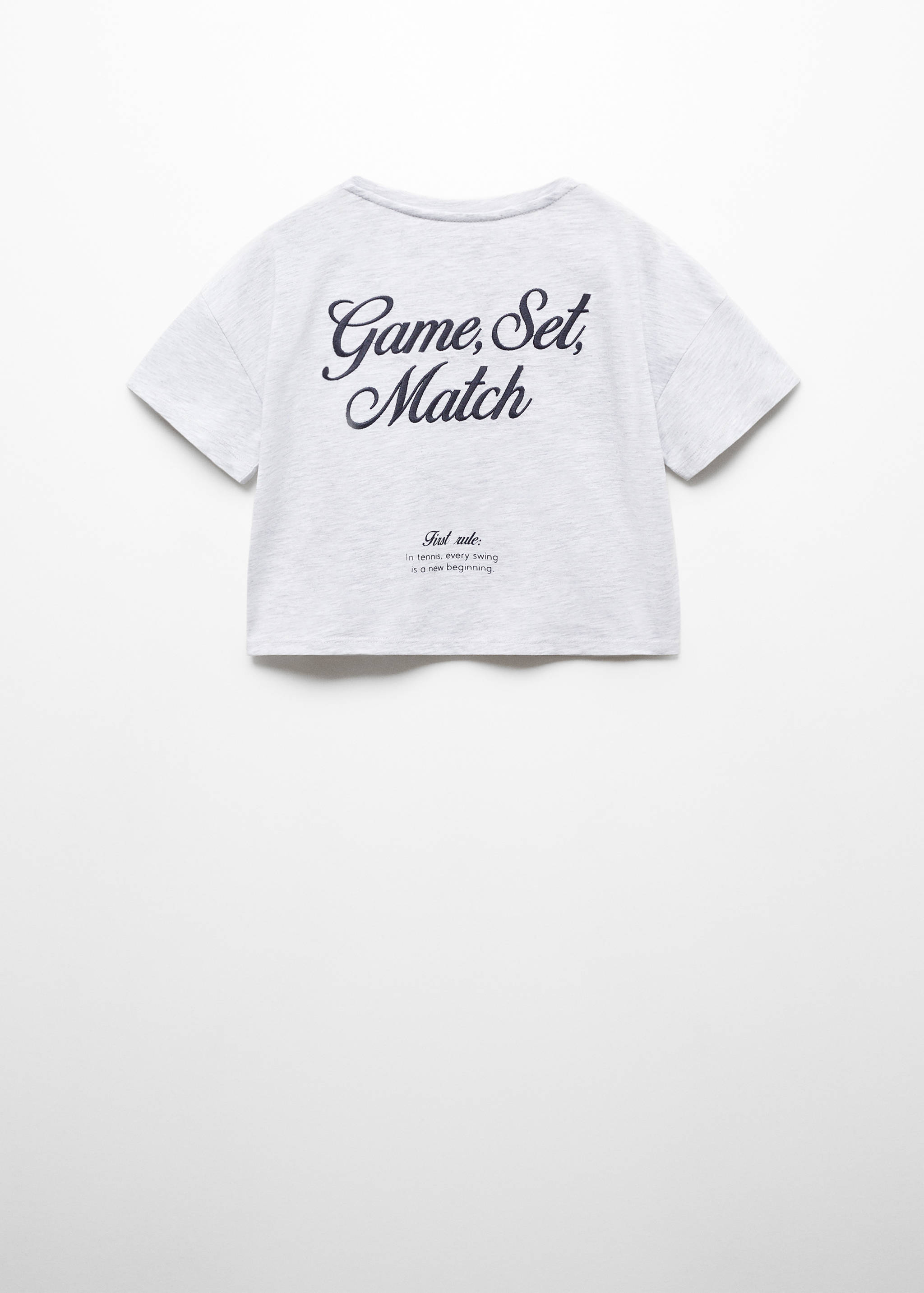 Message crop T-shirt - Reverse of the article