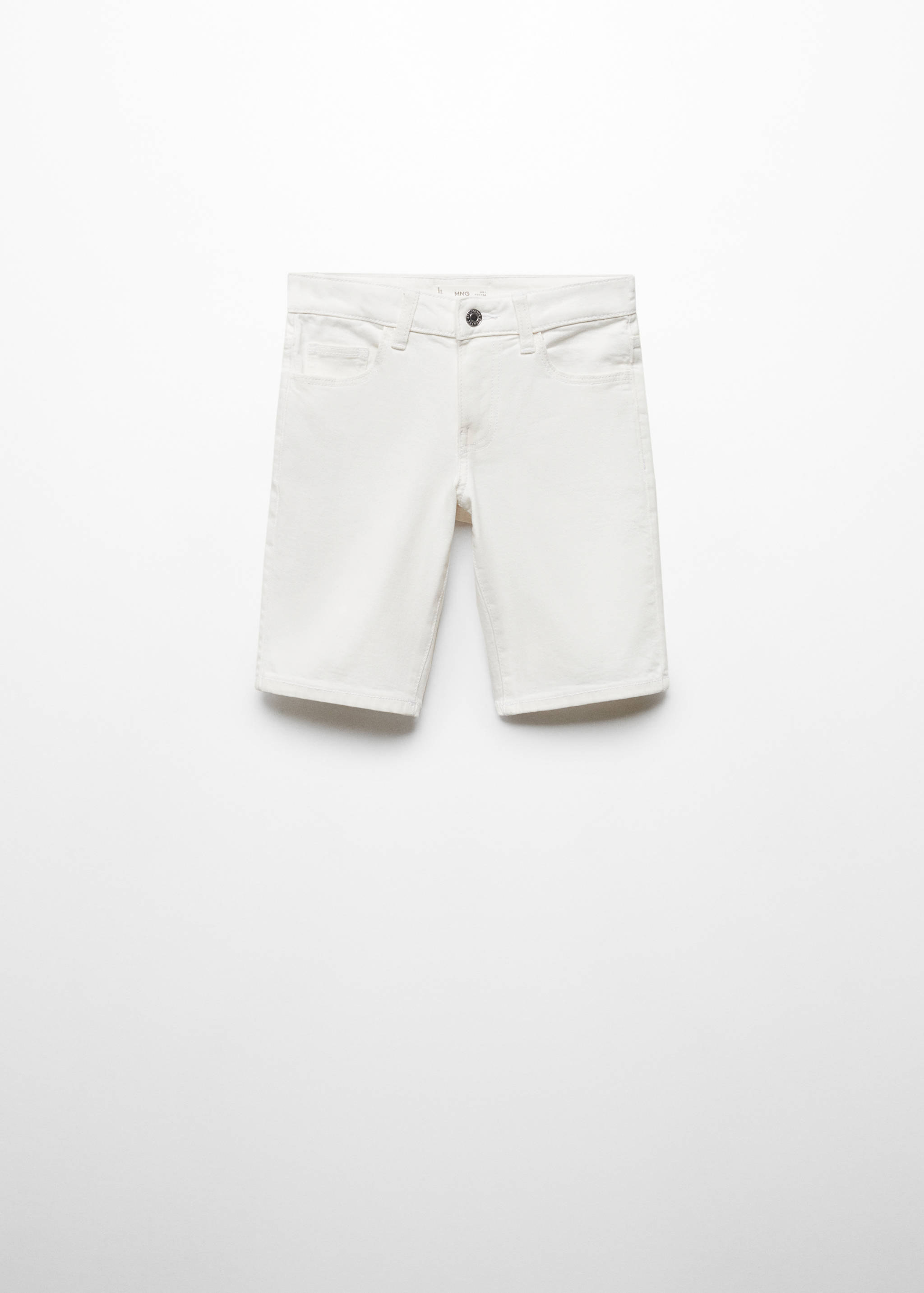 Slim-fit denim bermuda shorts - Article without model