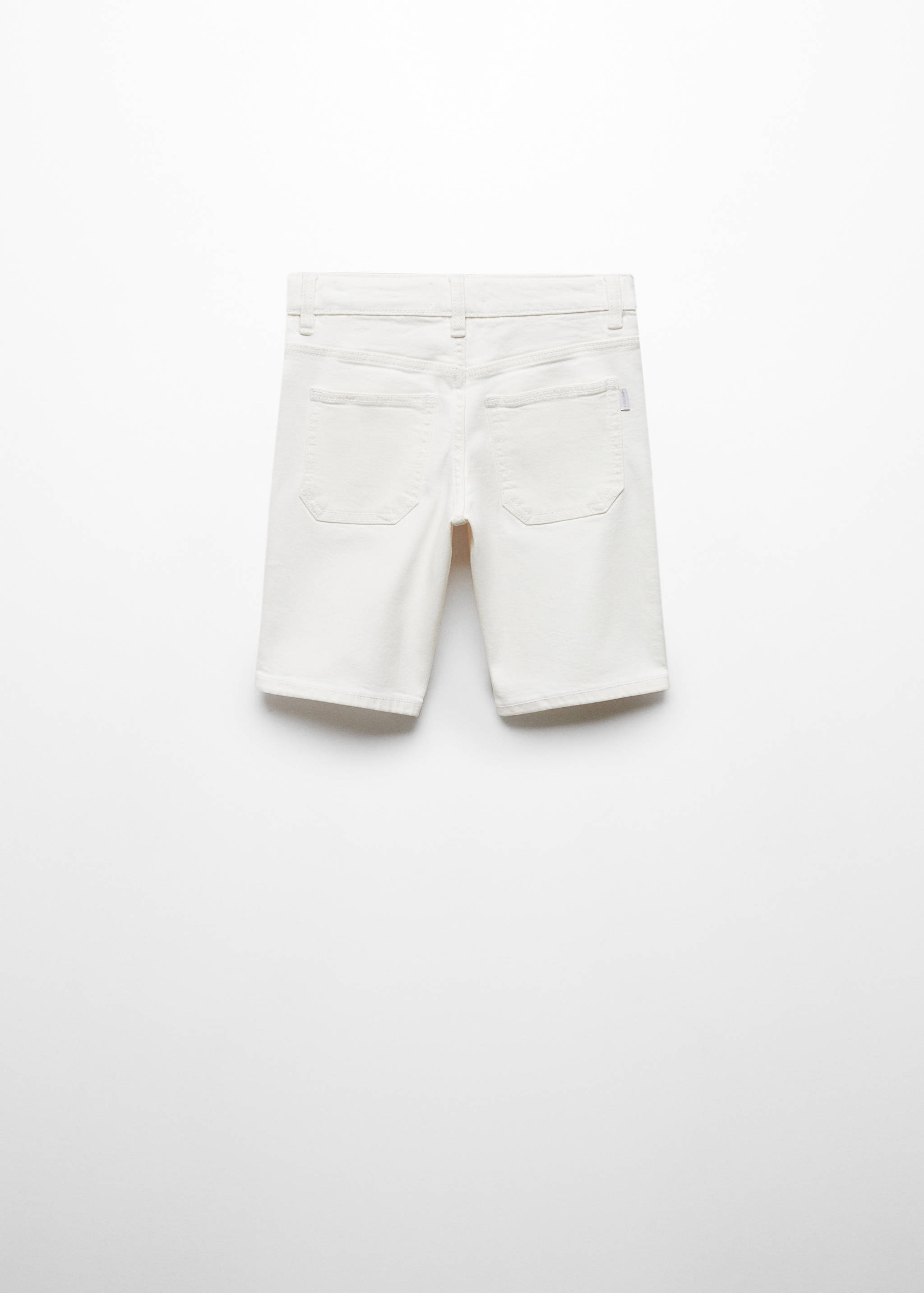 Slim-fit denim bermuda shorts - Reverse of the article