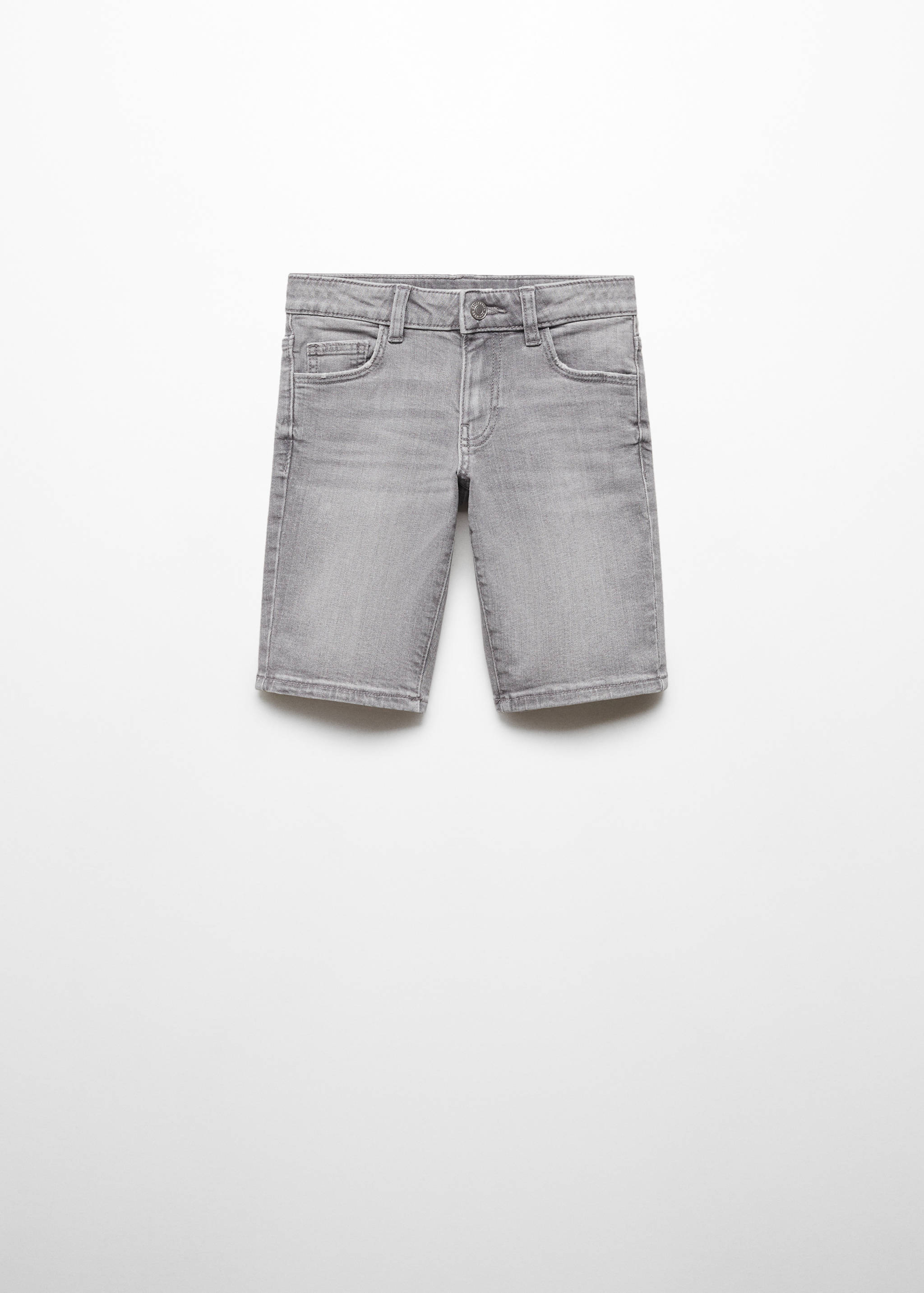 Slim-fit denim bermuda shorts - Article without model