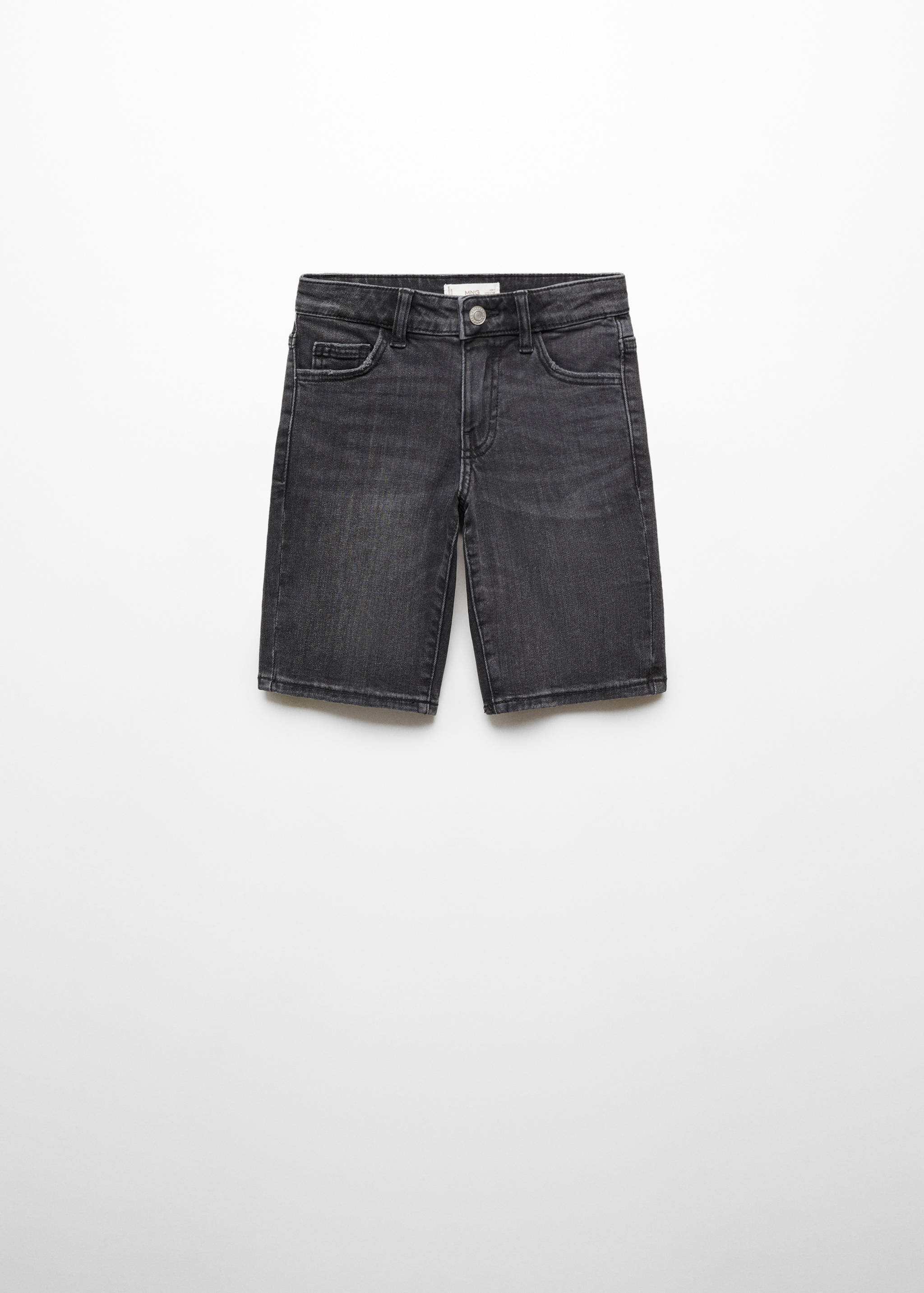 Slim-fit denim bermuda shorts - Article without model