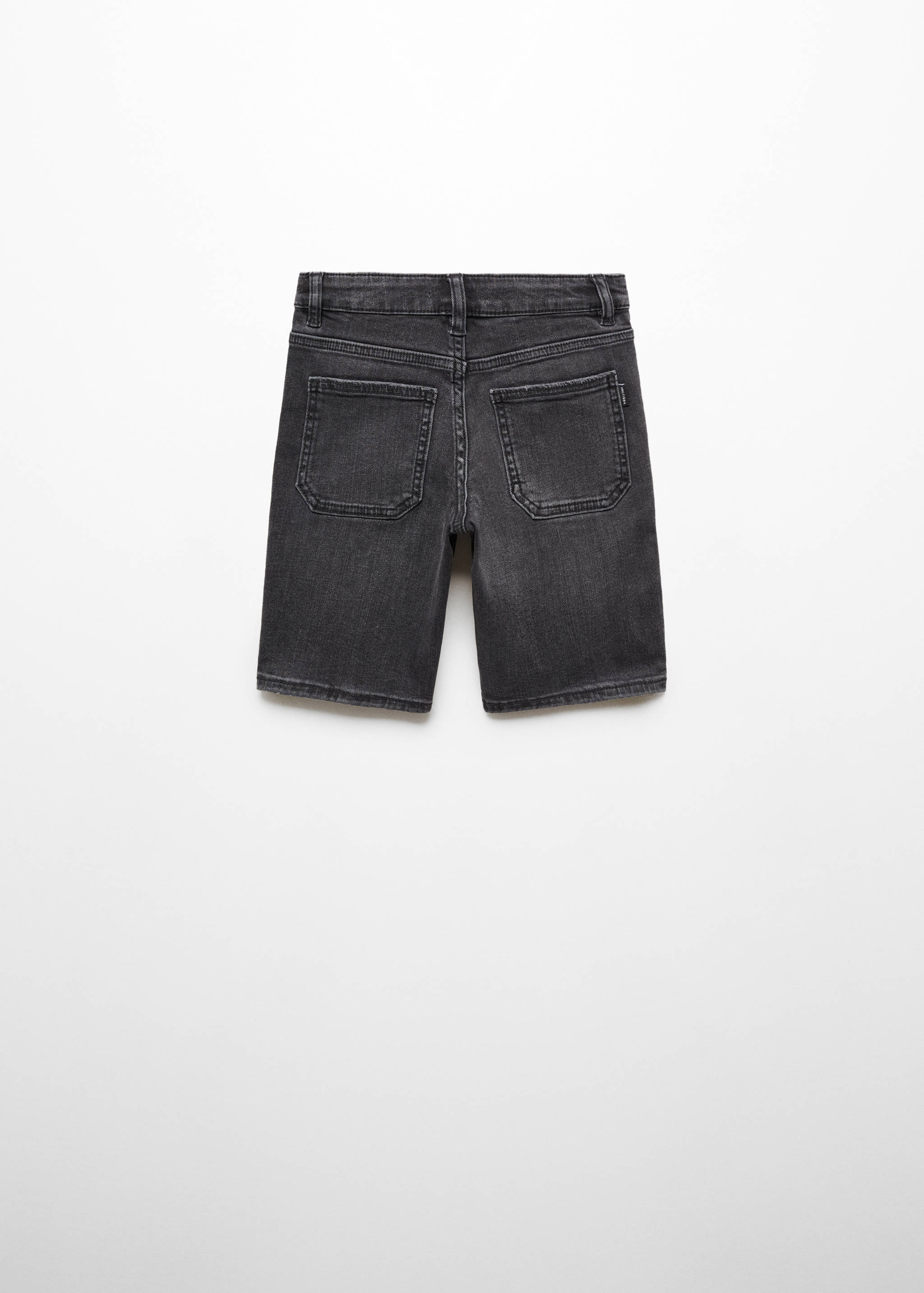 Slim-fit denim bermuda shorts - Reverse of the article