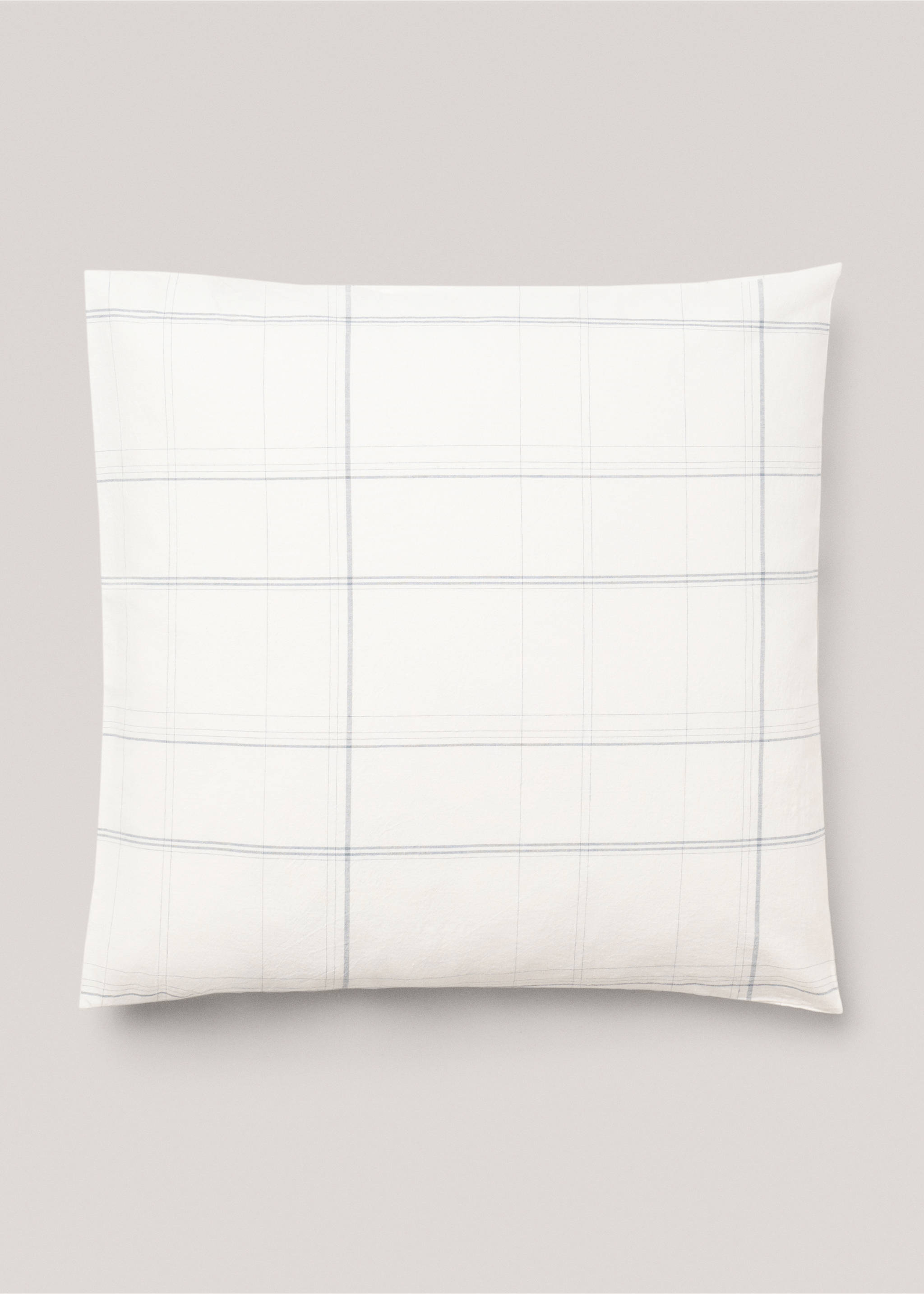 Taie d’oreiller coton lin 60x60 cm - Article sans modèle, Blanc. Ref: 67097692-00.