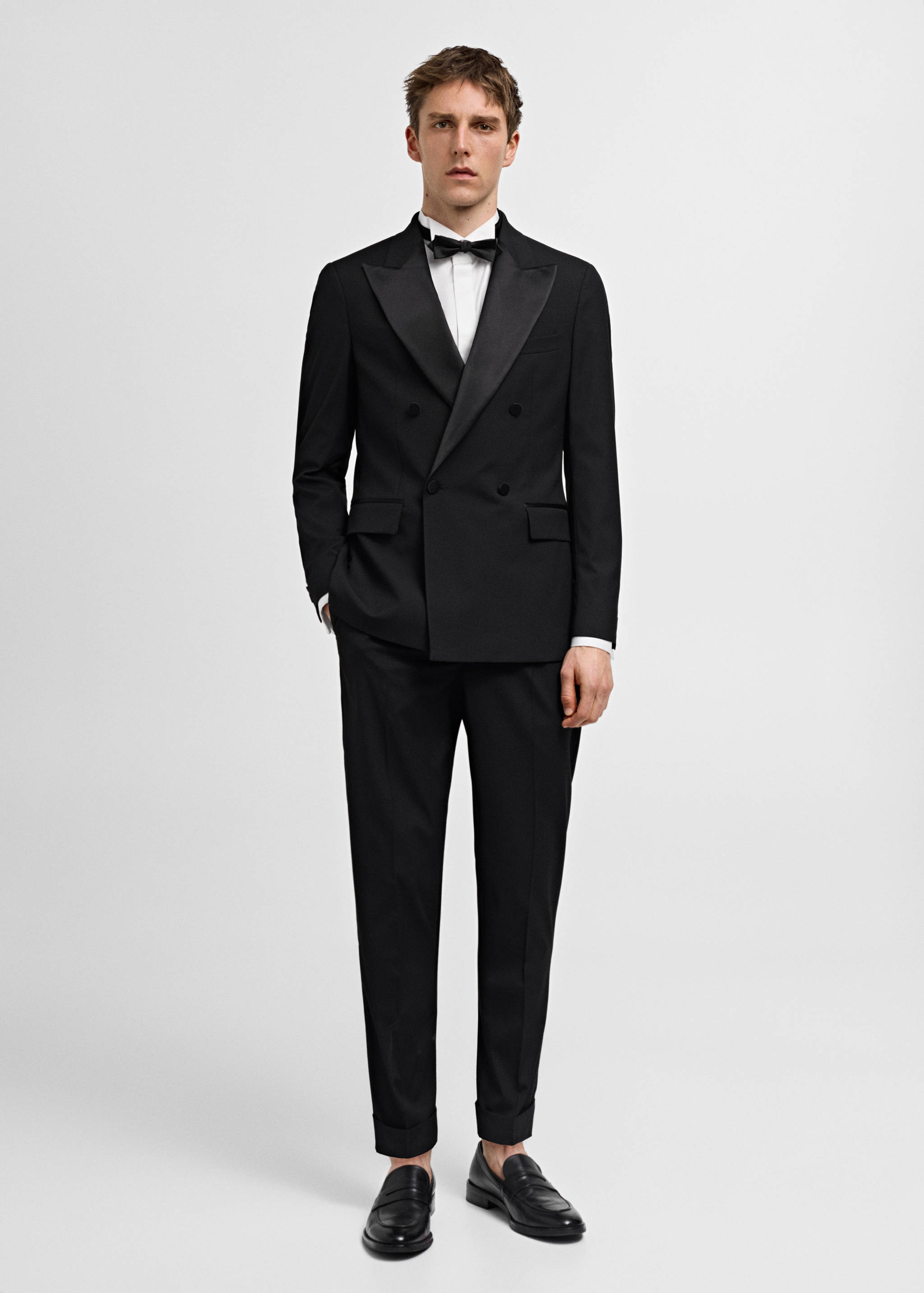 Pantalons vestit slim fit strech - Pla general