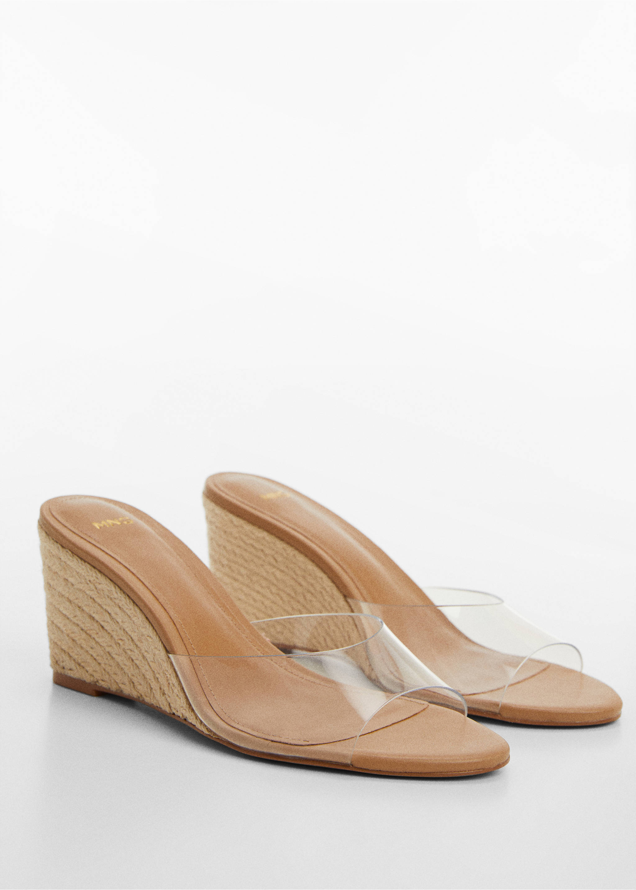 Vinyl wedge sandals - Medium plane, Nude. Ref: 67097698-00.