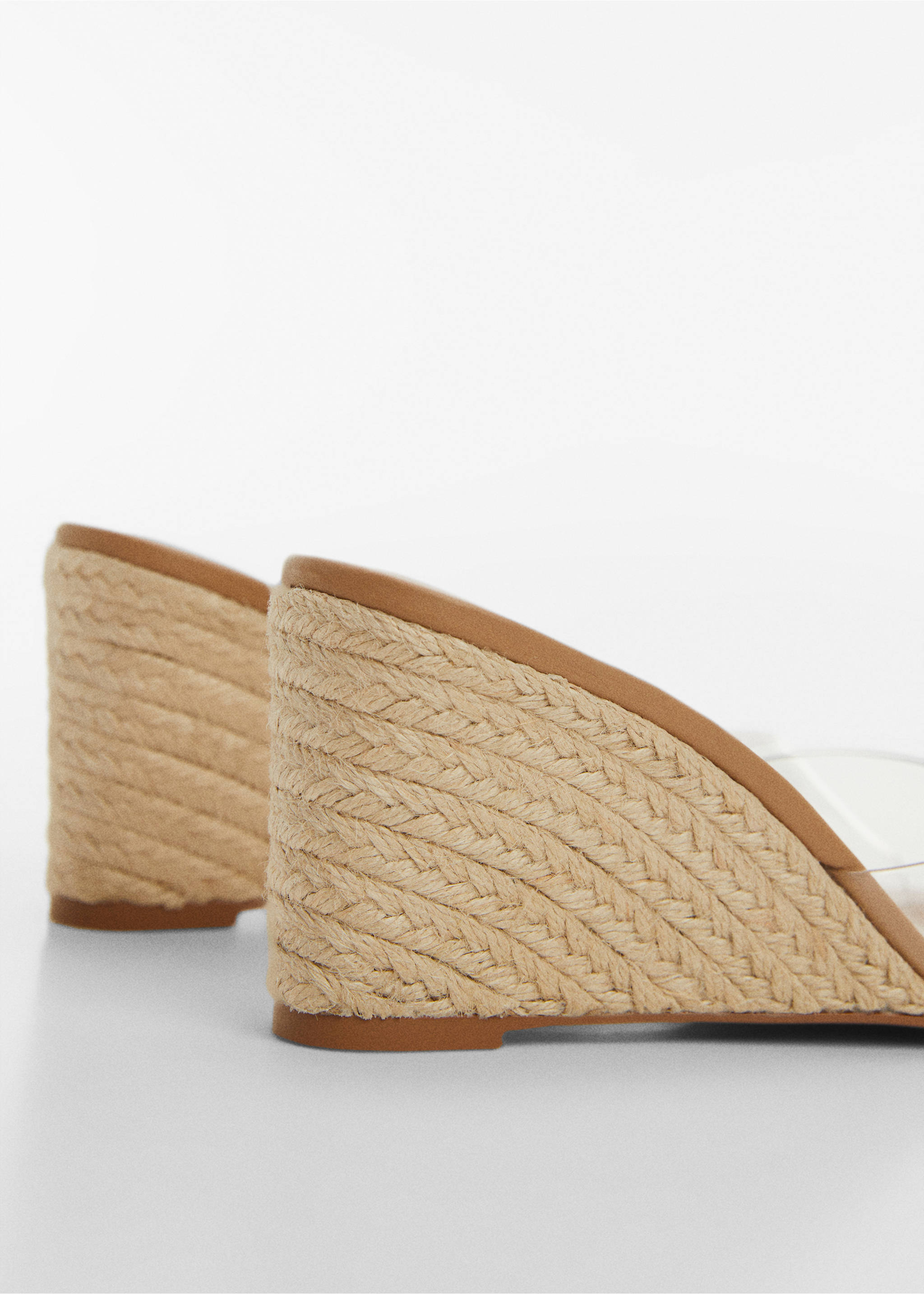 Vinyl wedge sandals - Details of the article 1, Nude. Ref: 67097698-00.