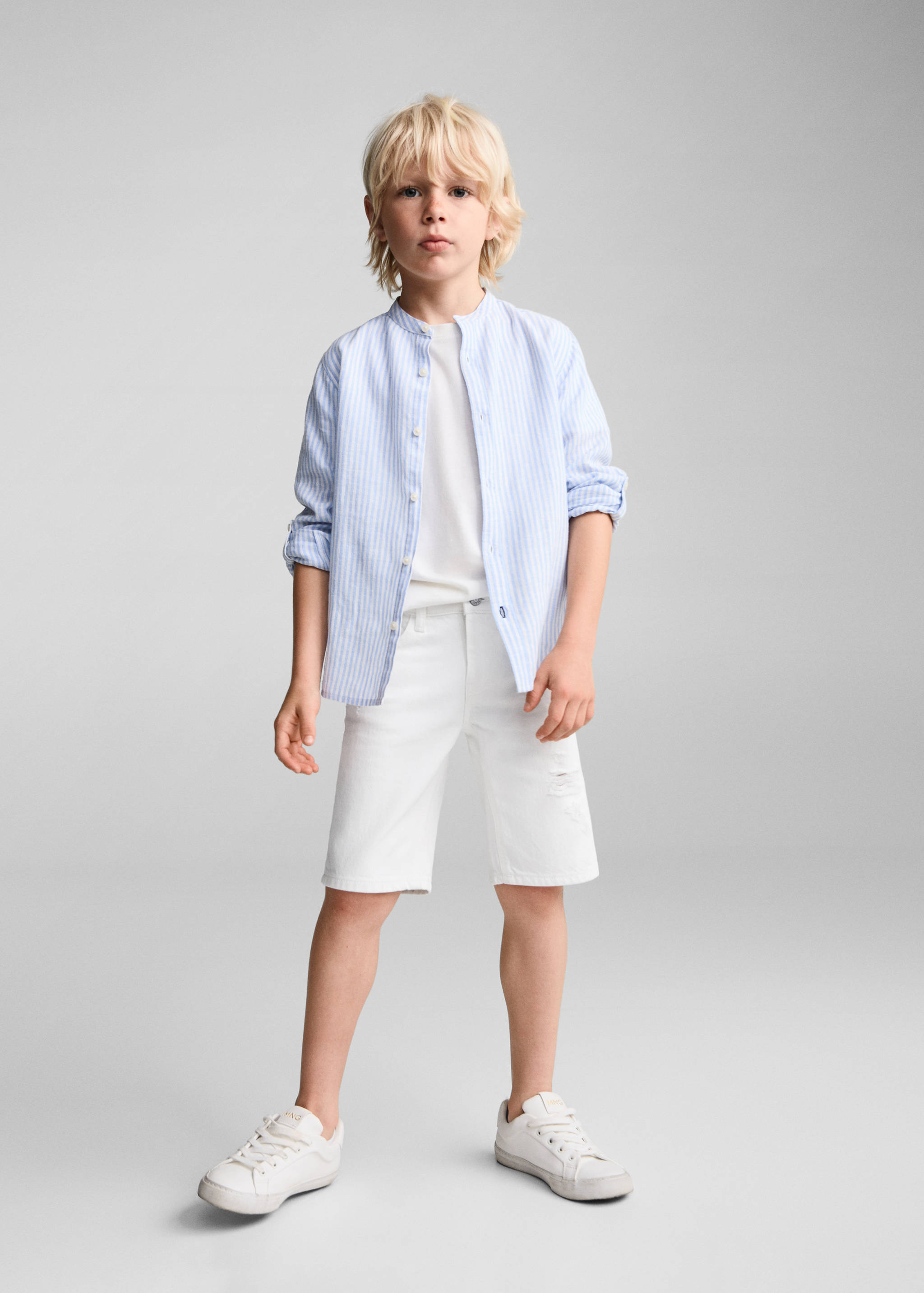 Jeansbermudas dekorativa revor - Allmän bild