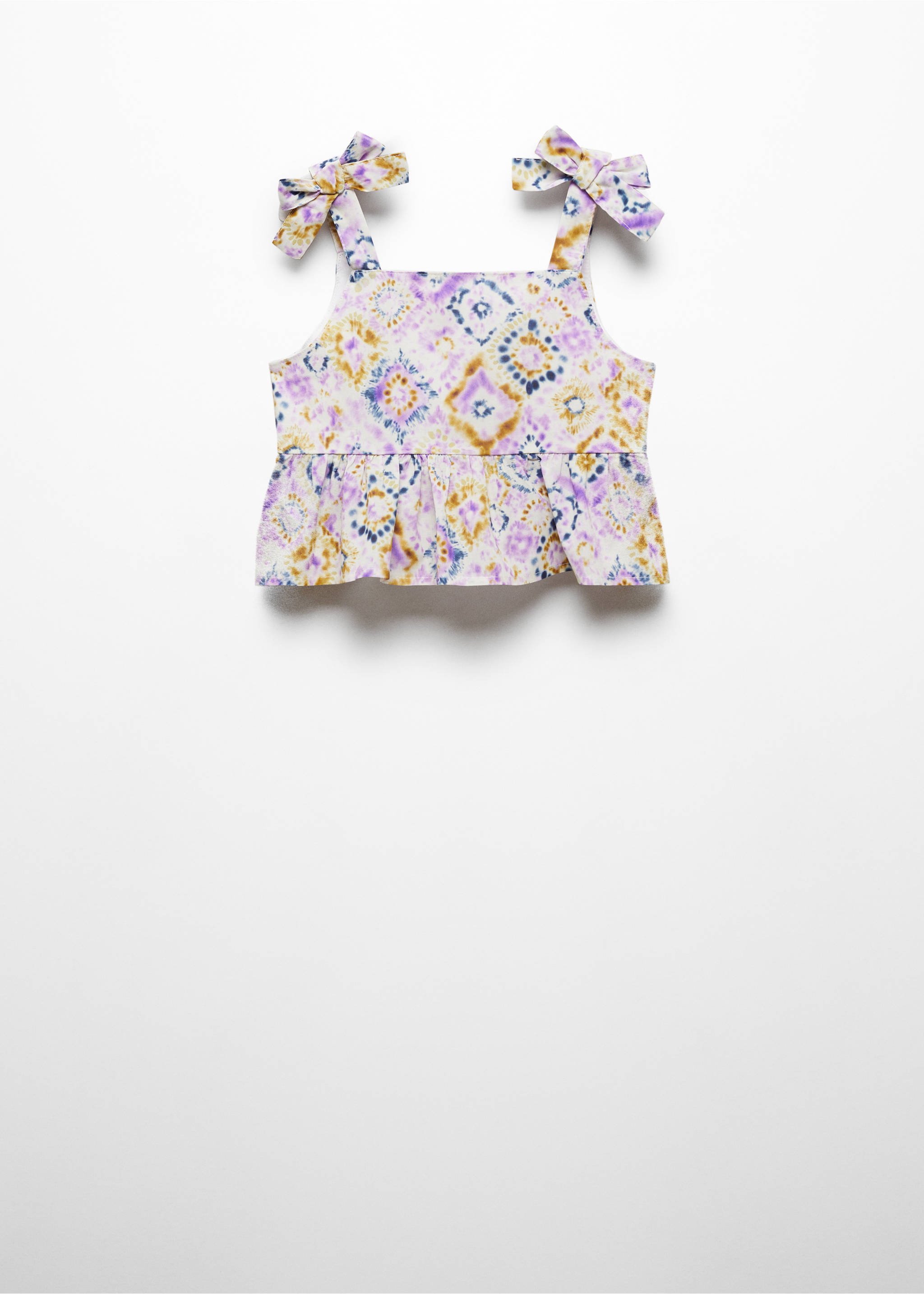 Printed top with bow - Article without model, Light/Pastel Purple. Ref: 67097920-00.