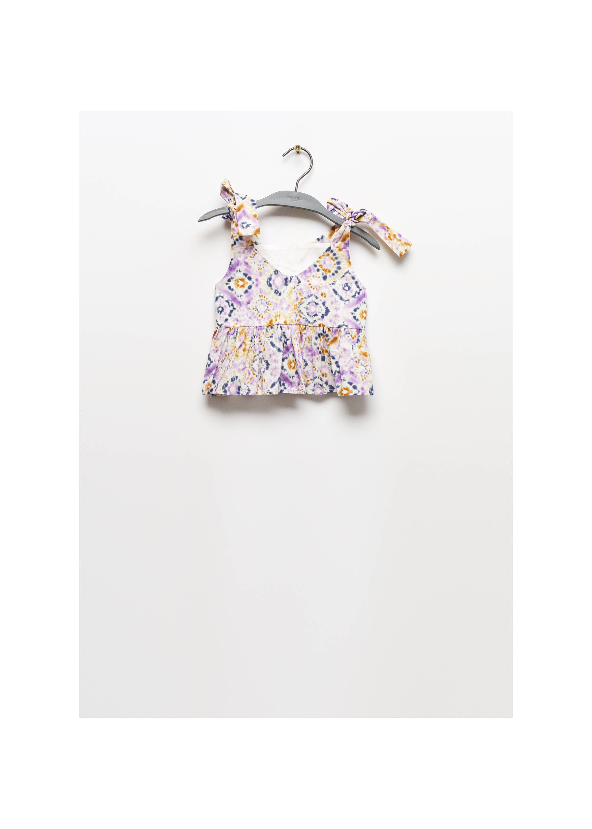 Printed top with bow - Article without model, Light/Pastel Purple. Ref: 67097920-00.