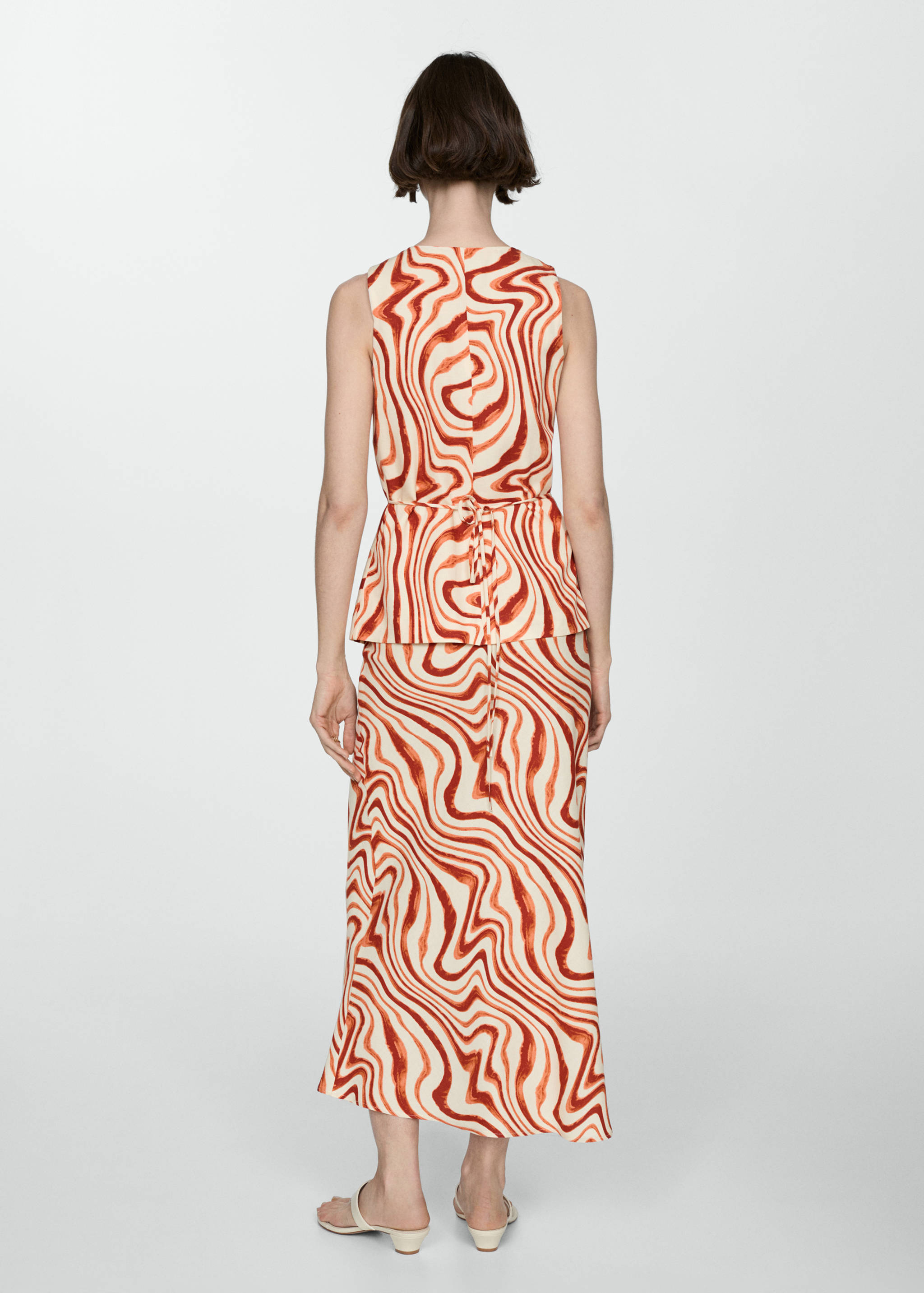 Falda larga estampada - Reverso del artículo