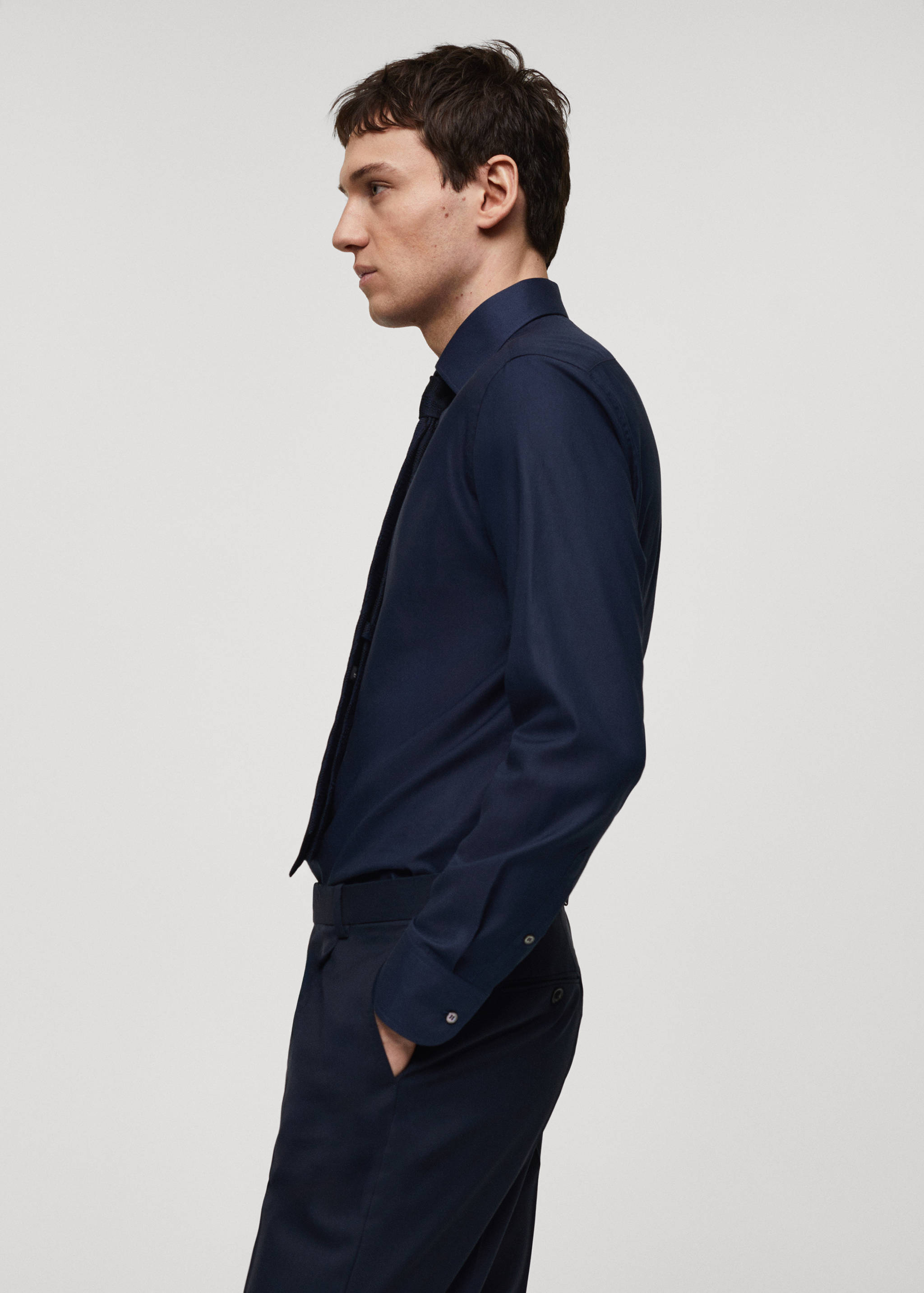 Slim-fit Tencel cotton shirt - Details of the article 2