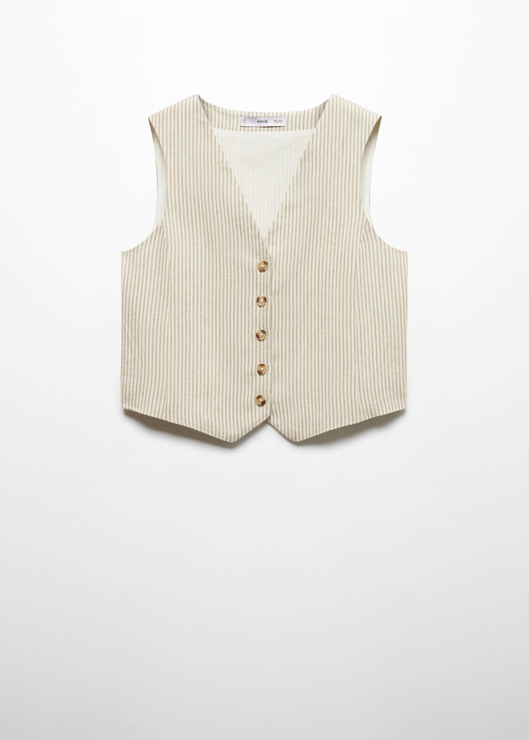 Striped linen vest - Article without model