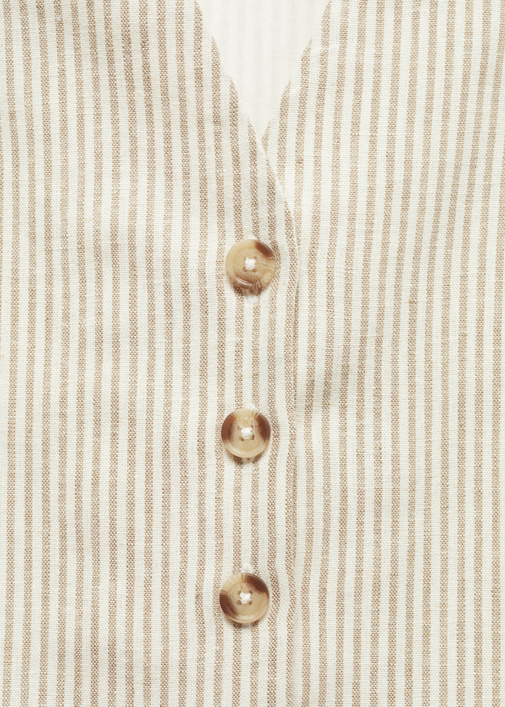 Striped linen vest - Details of the article 8