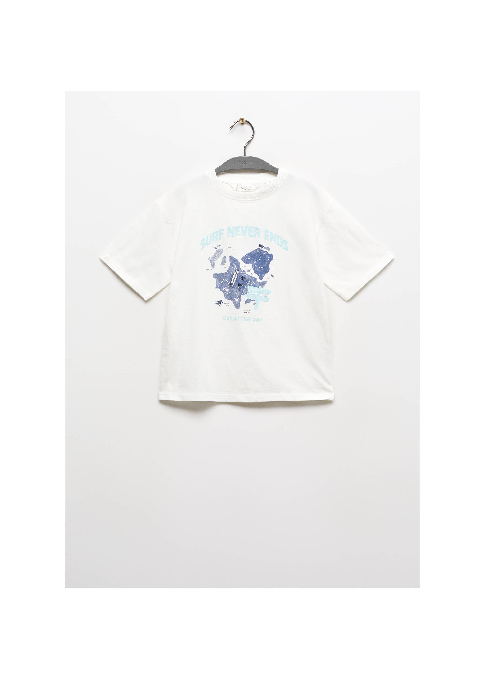 Printed cotton-blend T-shirt - Article without model, Off White. Ref: 67098271-00.