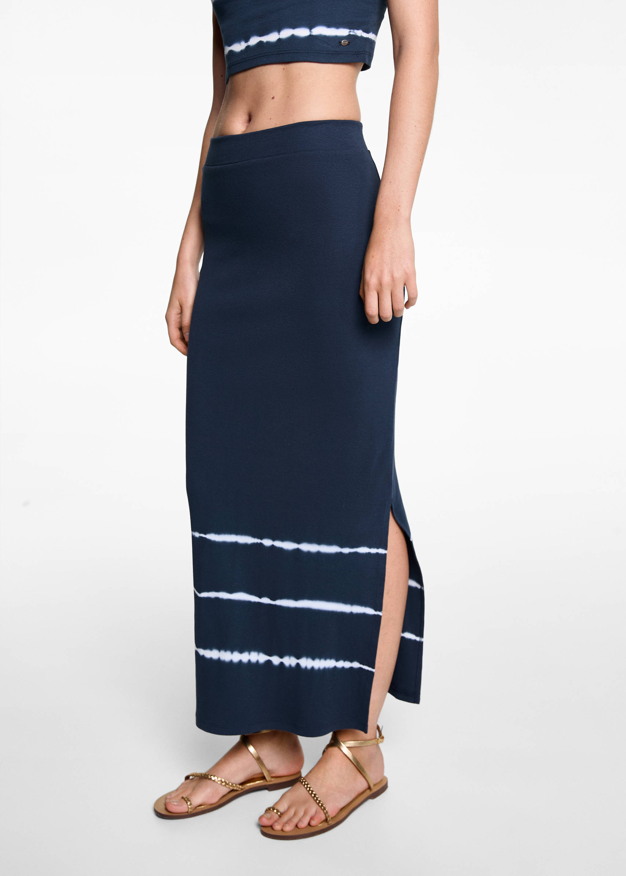 Tie-dye midi skirt - Details of the article 6