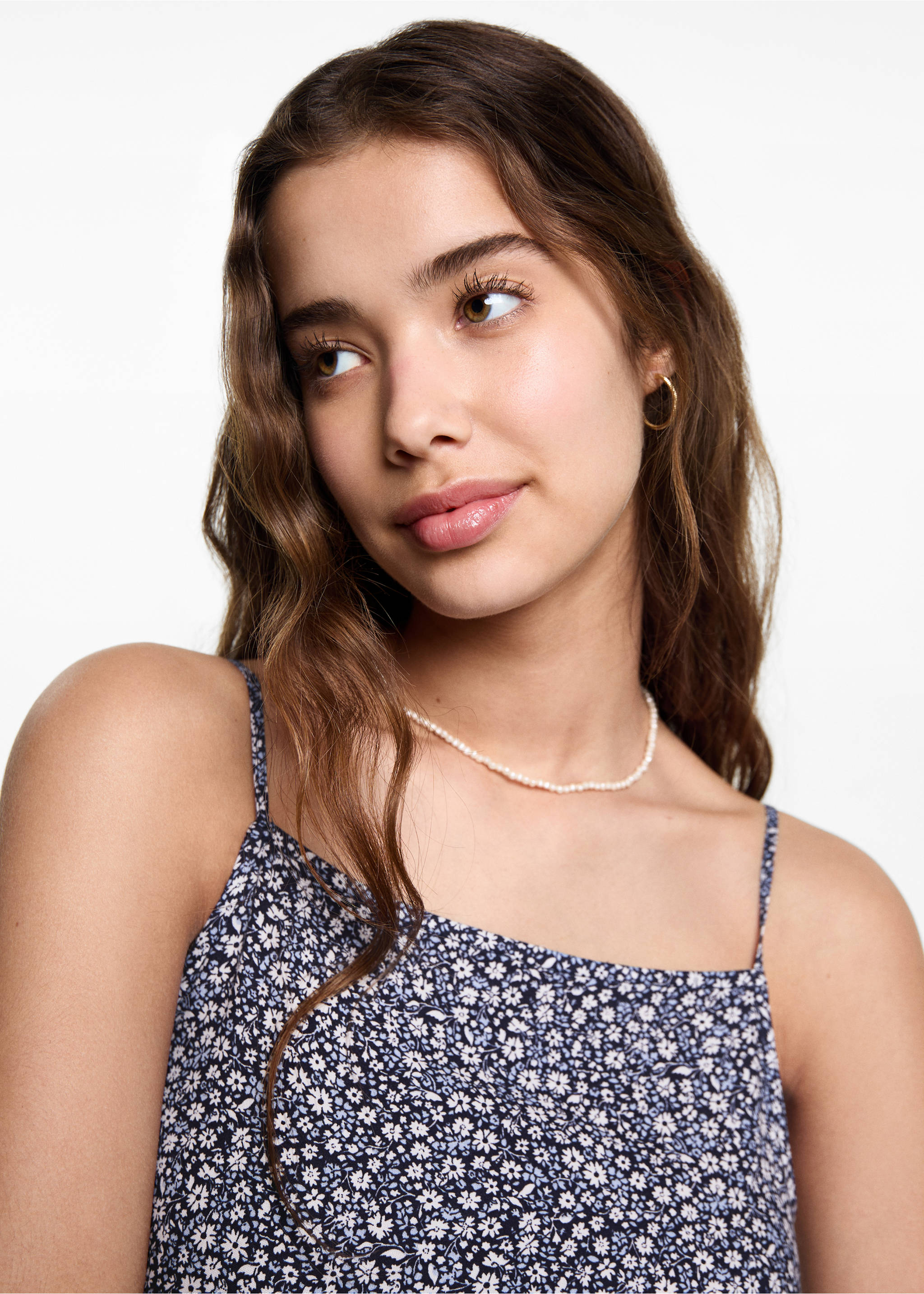 Robe à fleurs - Détail de l'article 1, Bleu marine foncé. Ref: 67098278-00.