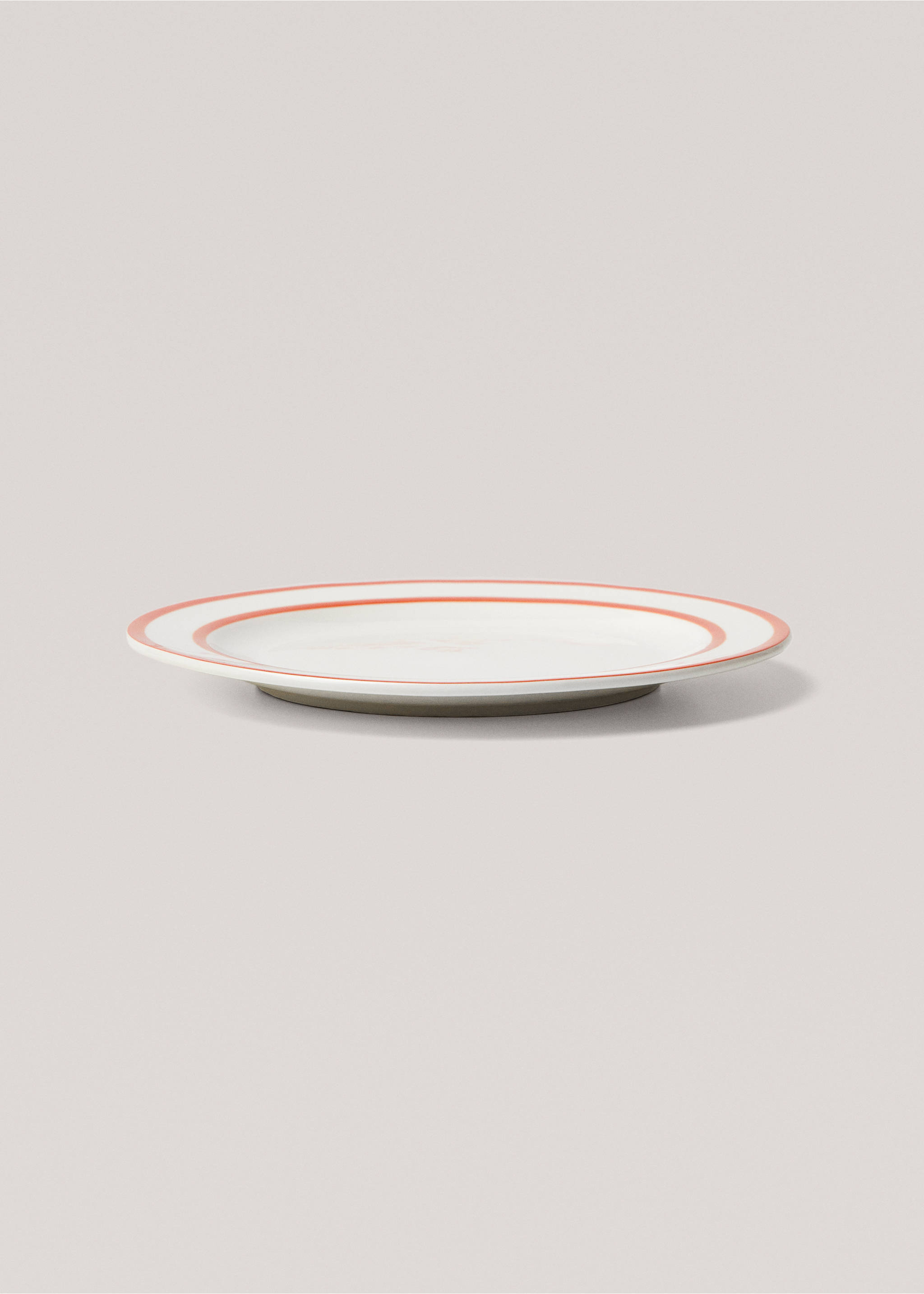 Double-edged stoneware dessert plate - Details of the article 1, Orange. Ref: 67098634-00.