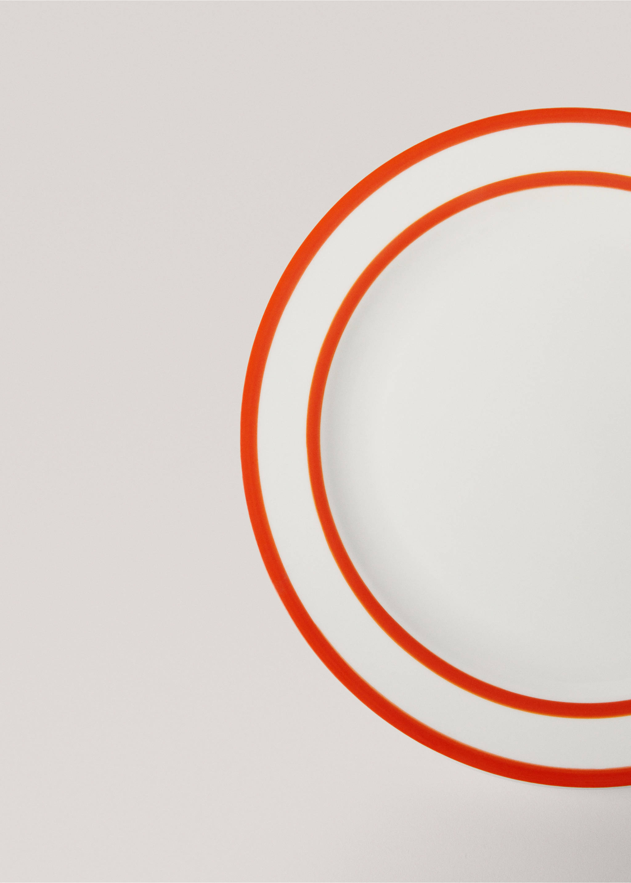 Double-edged stoneware dessert plate - Details of the article 2, Orange. Ref: 67098634-00.