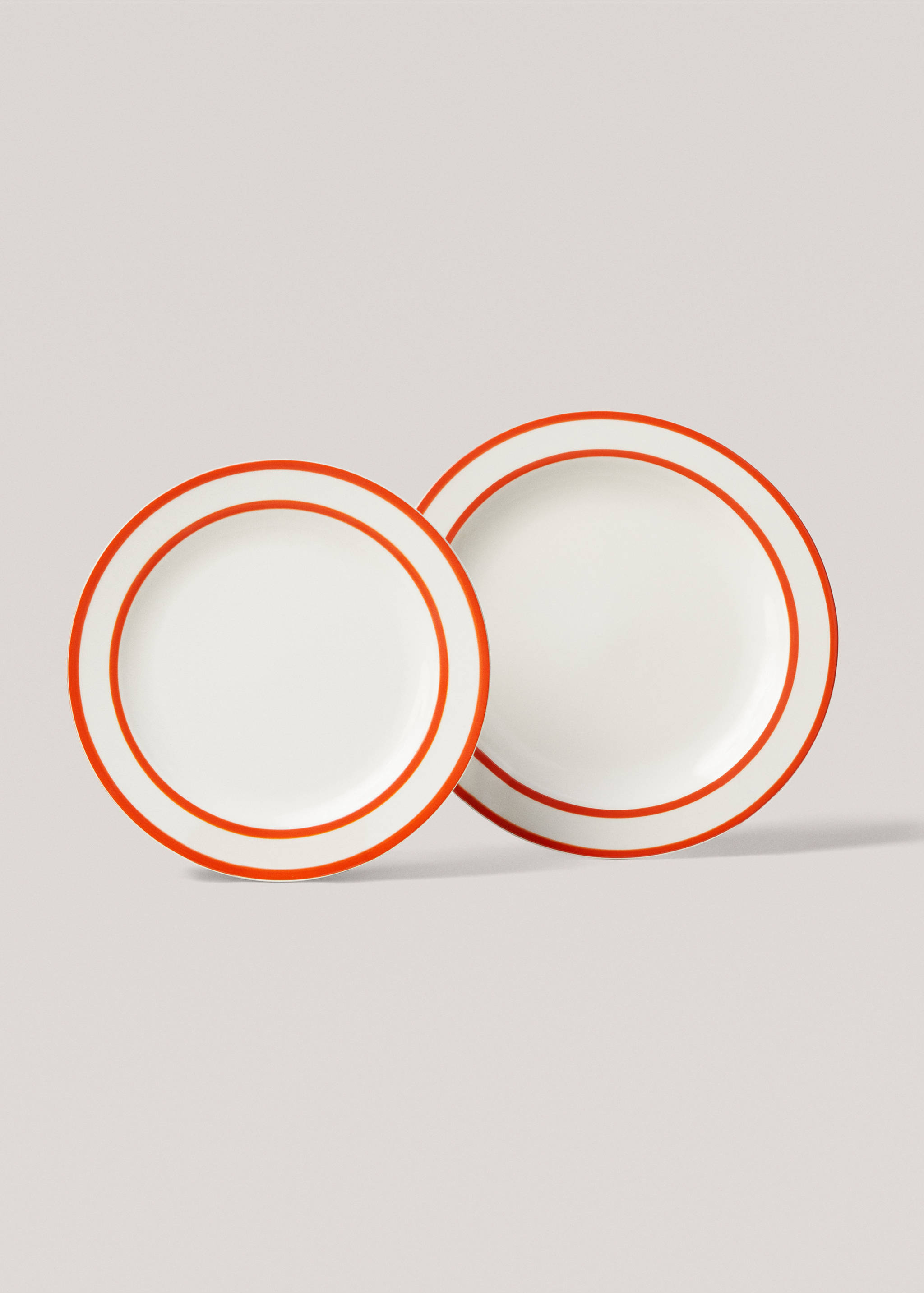 Double-edged stoneware dessert plate - Details of the article 3, Orange. Ref: 67098634-00.