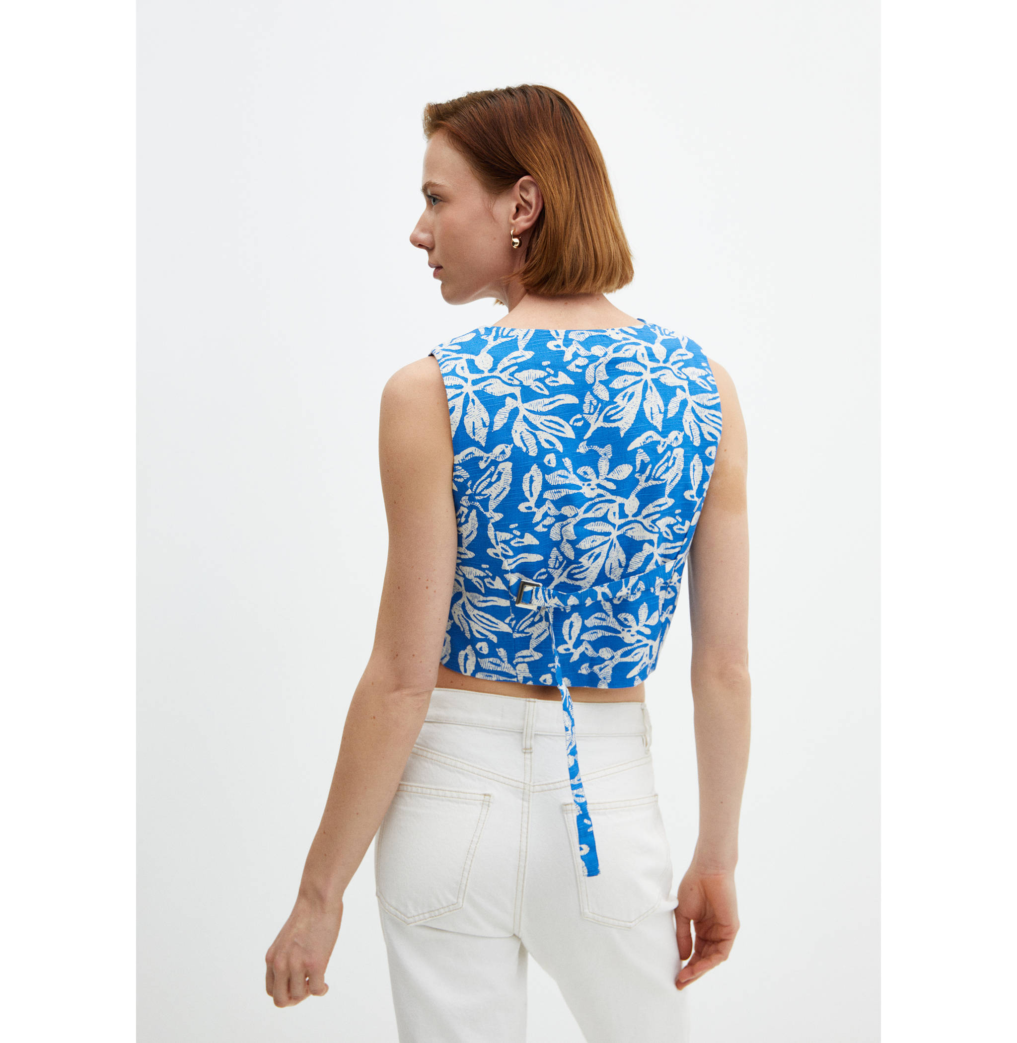 Gilet with tie closure - Reverse of the article