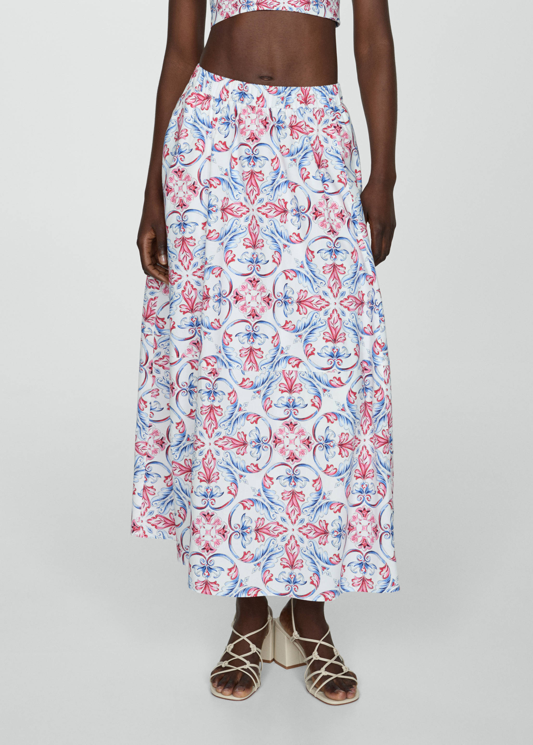 Printed midi skirt - Medium plane