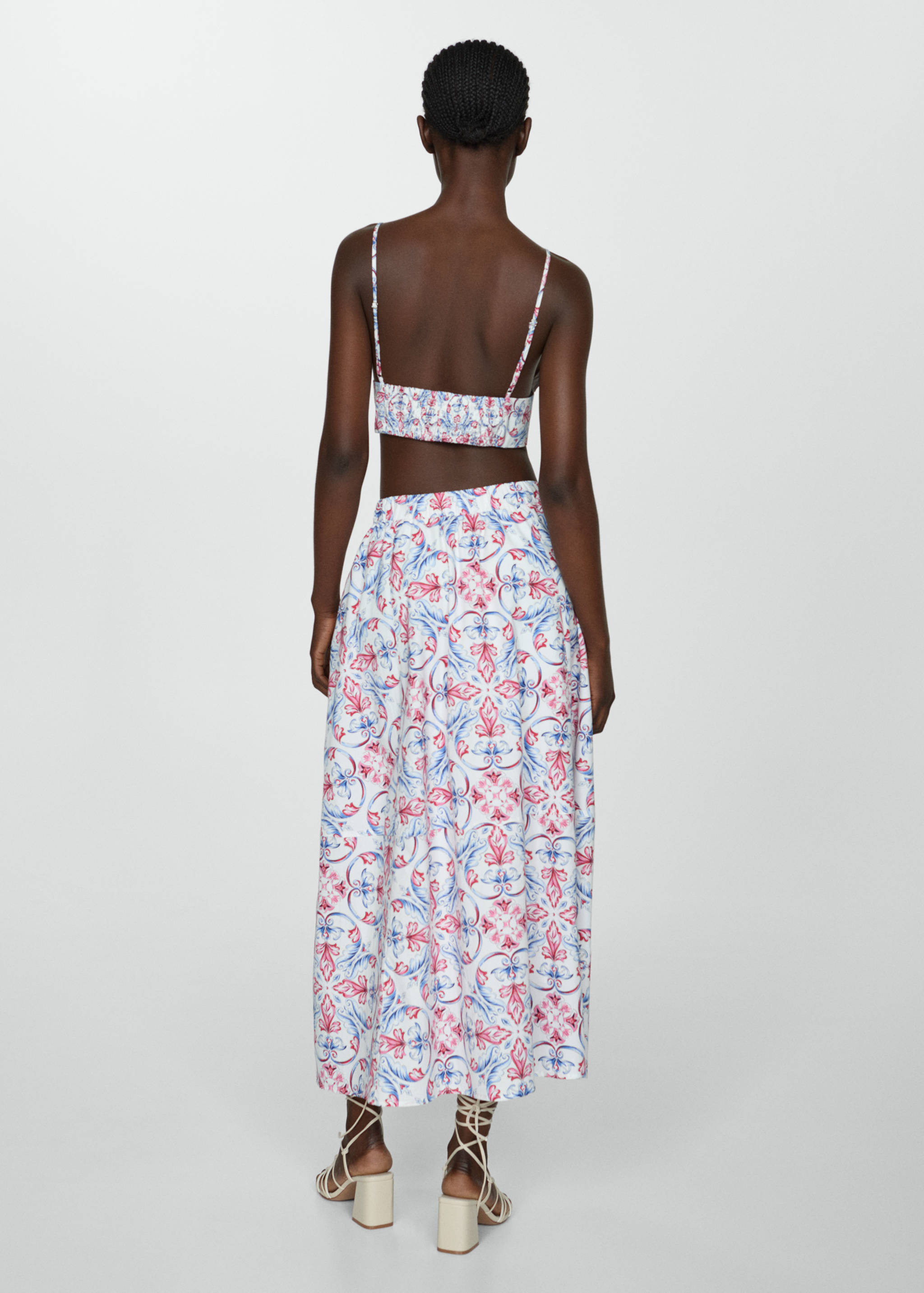 Printed midi skirt - Reverse of the article