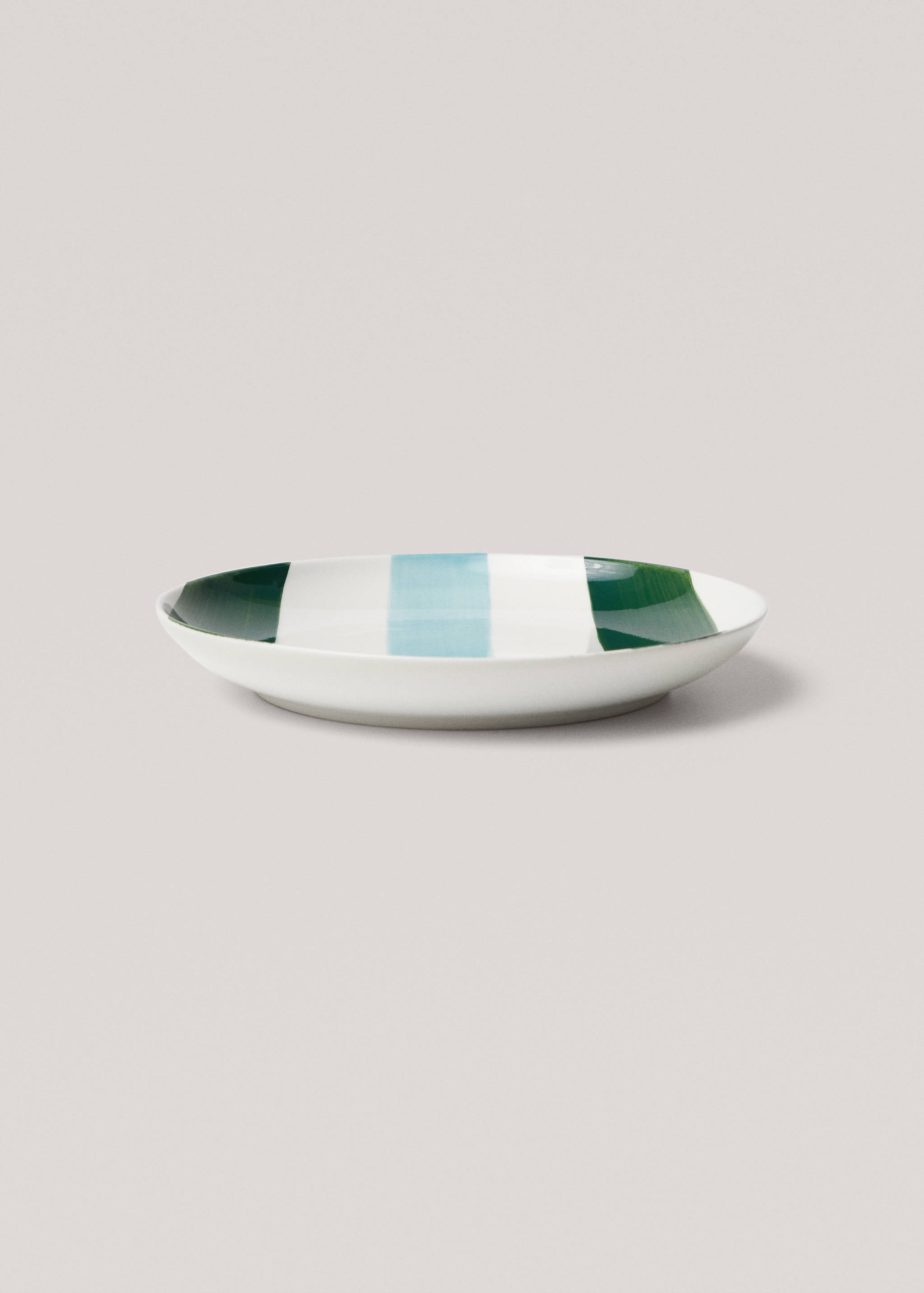 Two-tone stoneware dessert plate - Details of the article 1