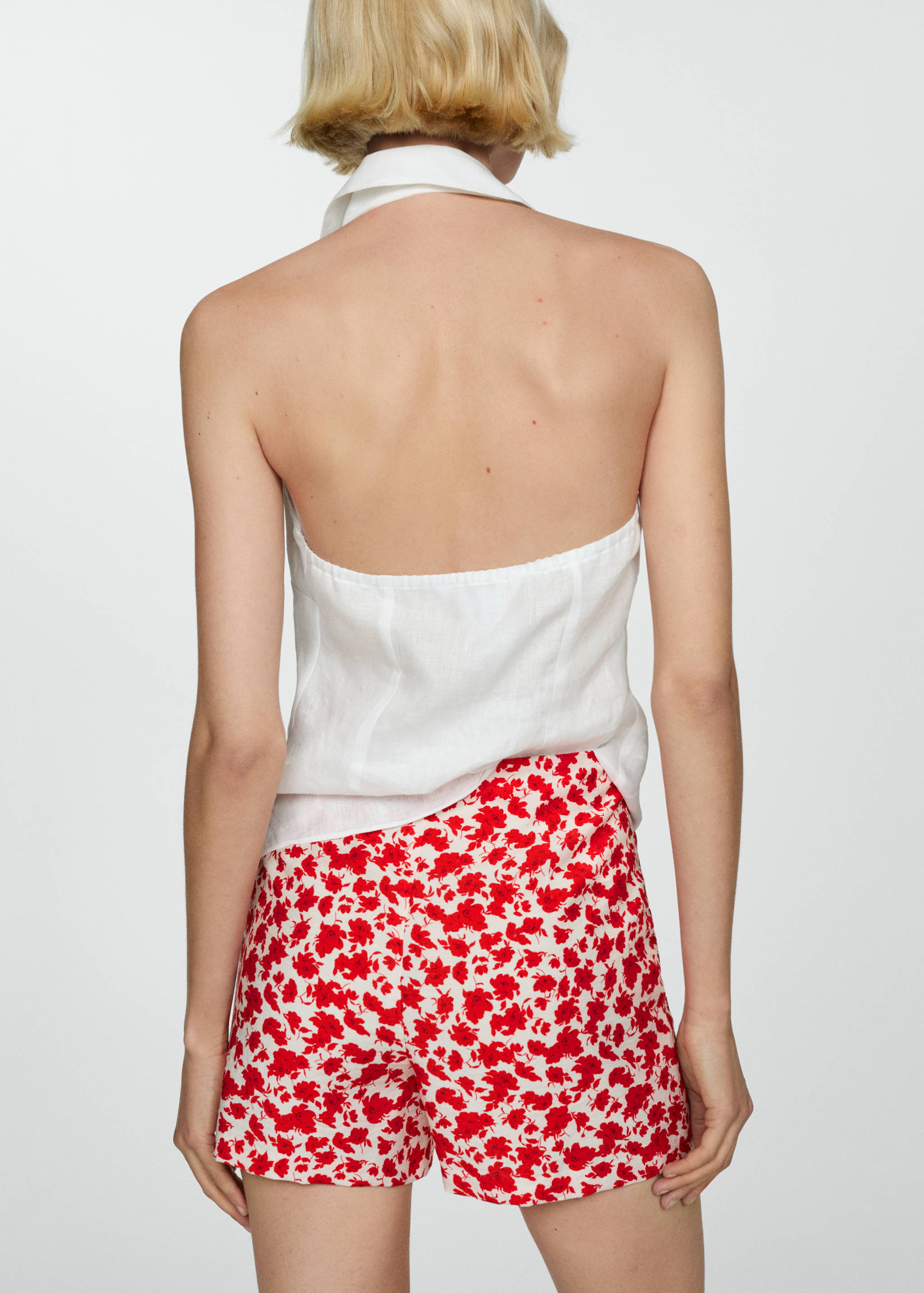 Shorts rectos estampado floral - Reverso del artículo