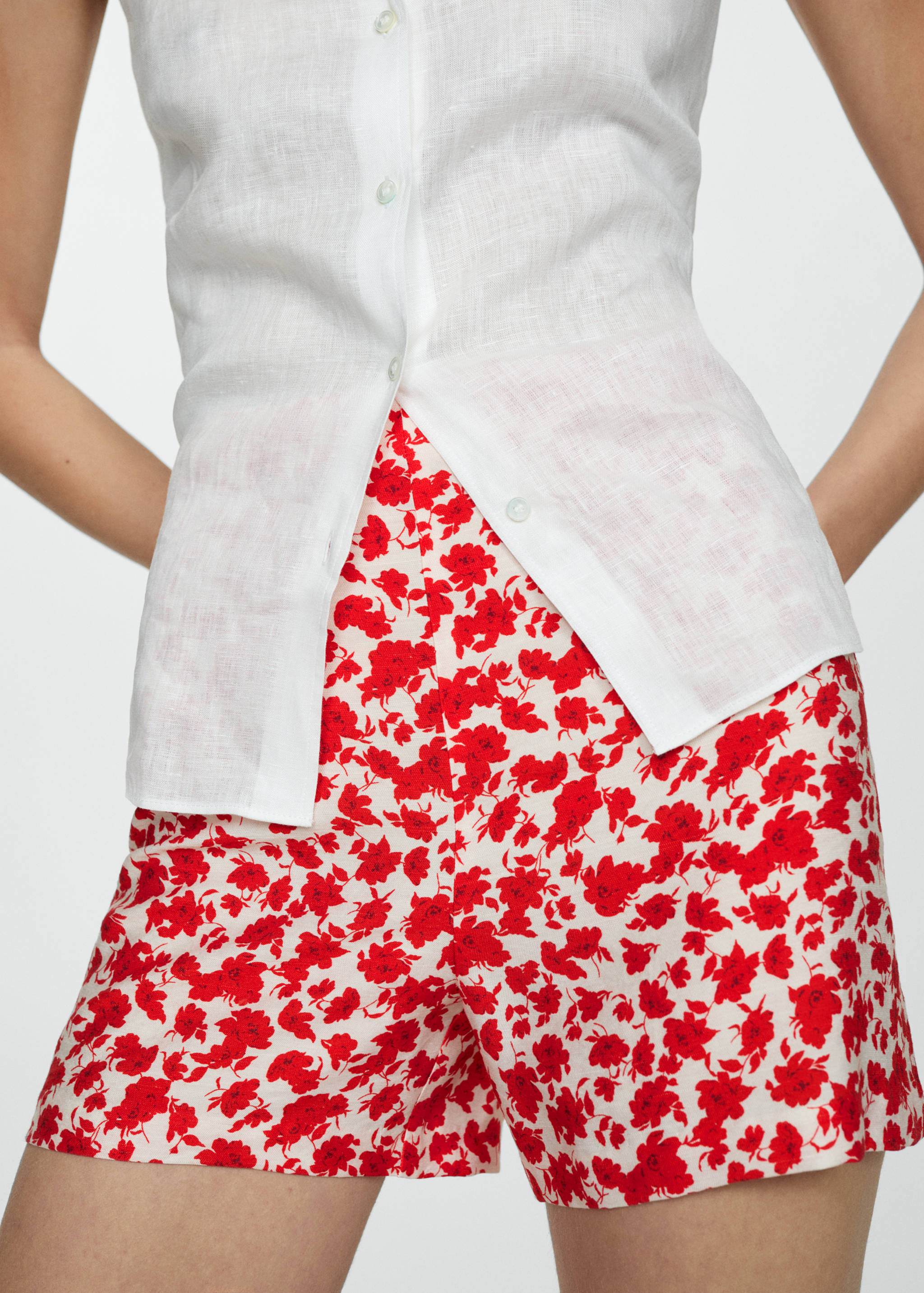 Shorts rectos estampado floral - Detalle del artículo 6