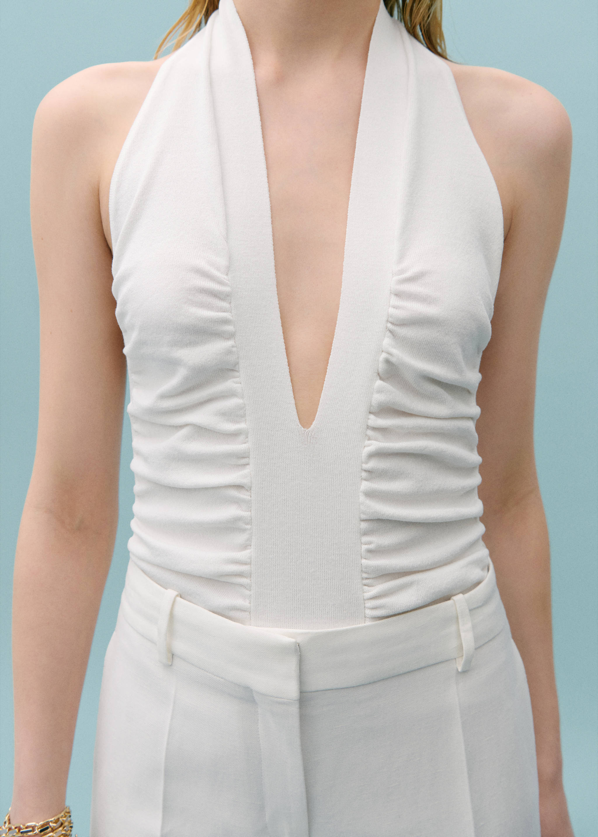 Draped halter bodysuit - Details of the article 6
