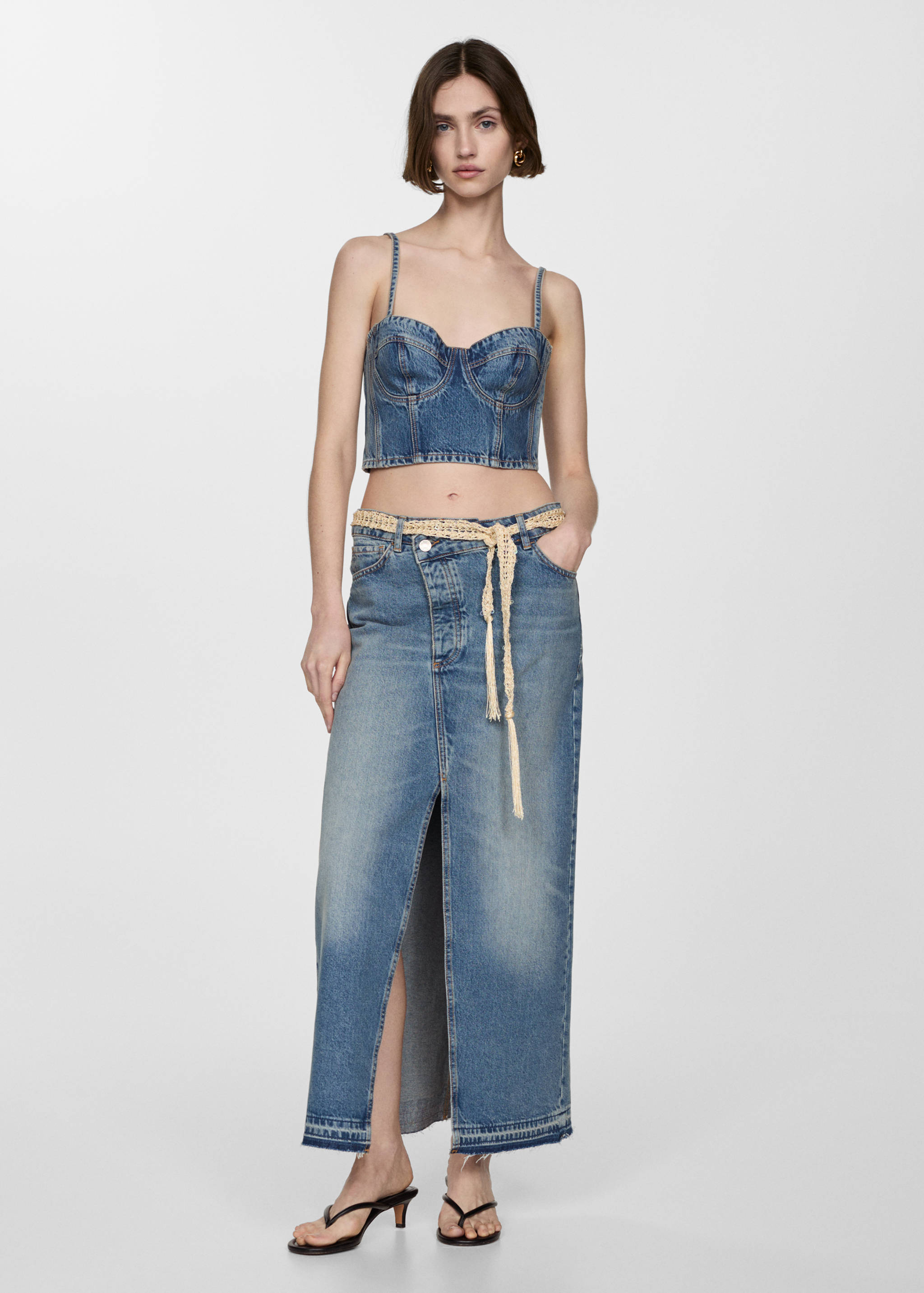 Top crop denim - Piano generale