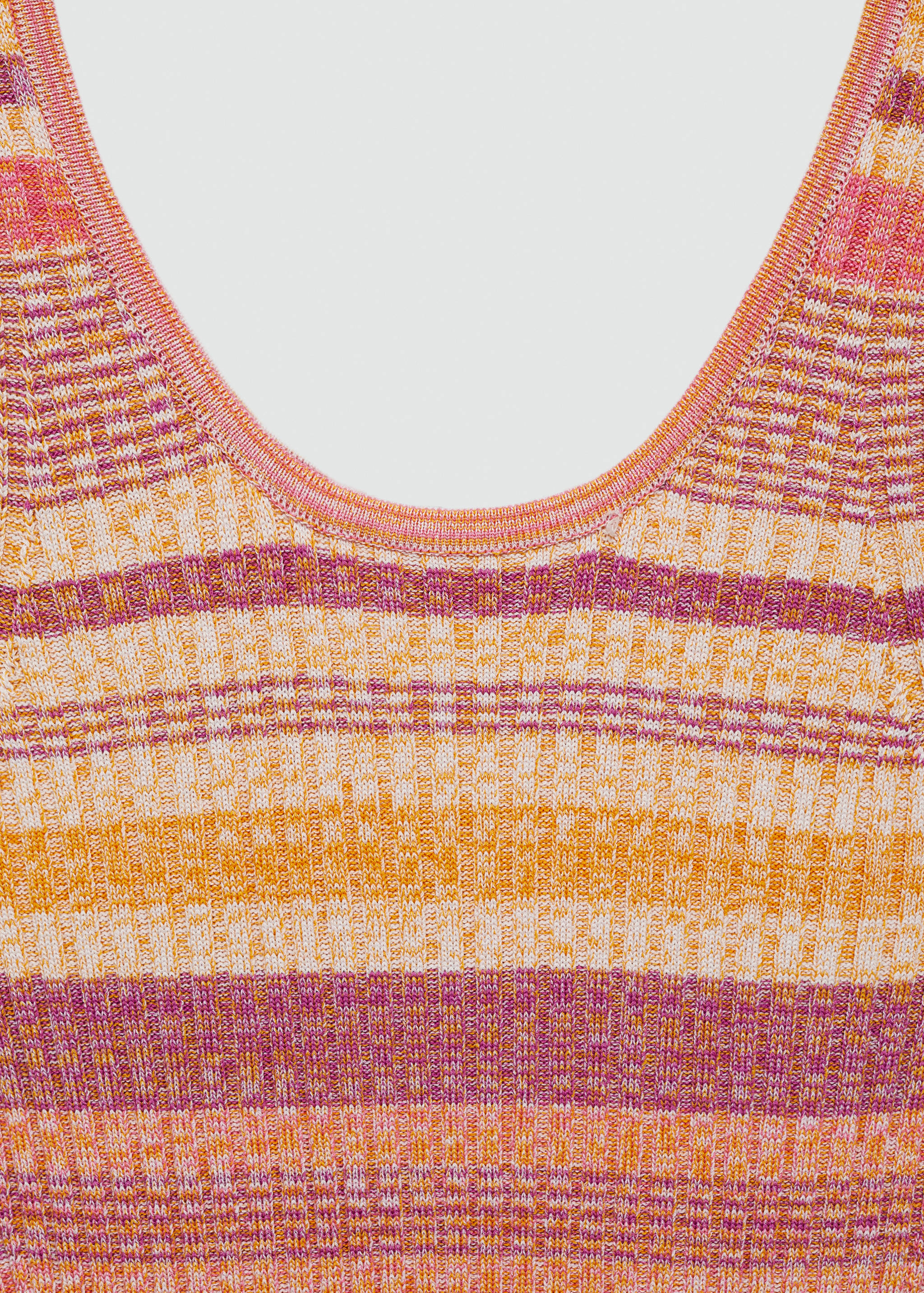 Multi-coloured midi knitted dress - Details of the article 8