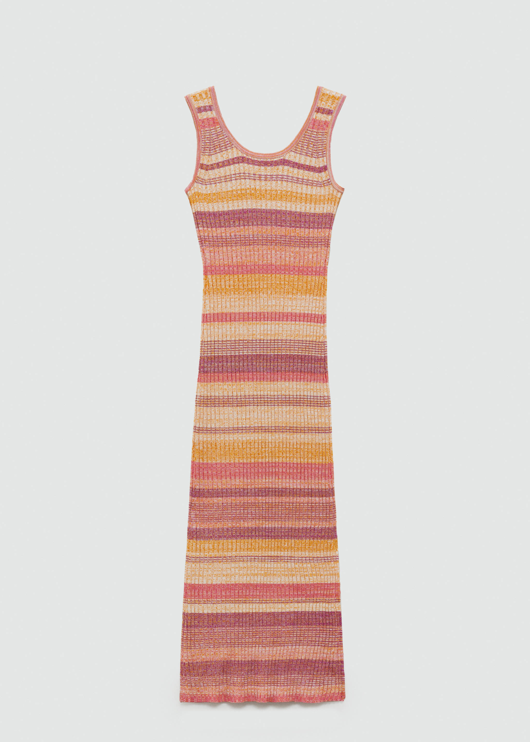 Multi-coloured midi knitted dress - Article without model