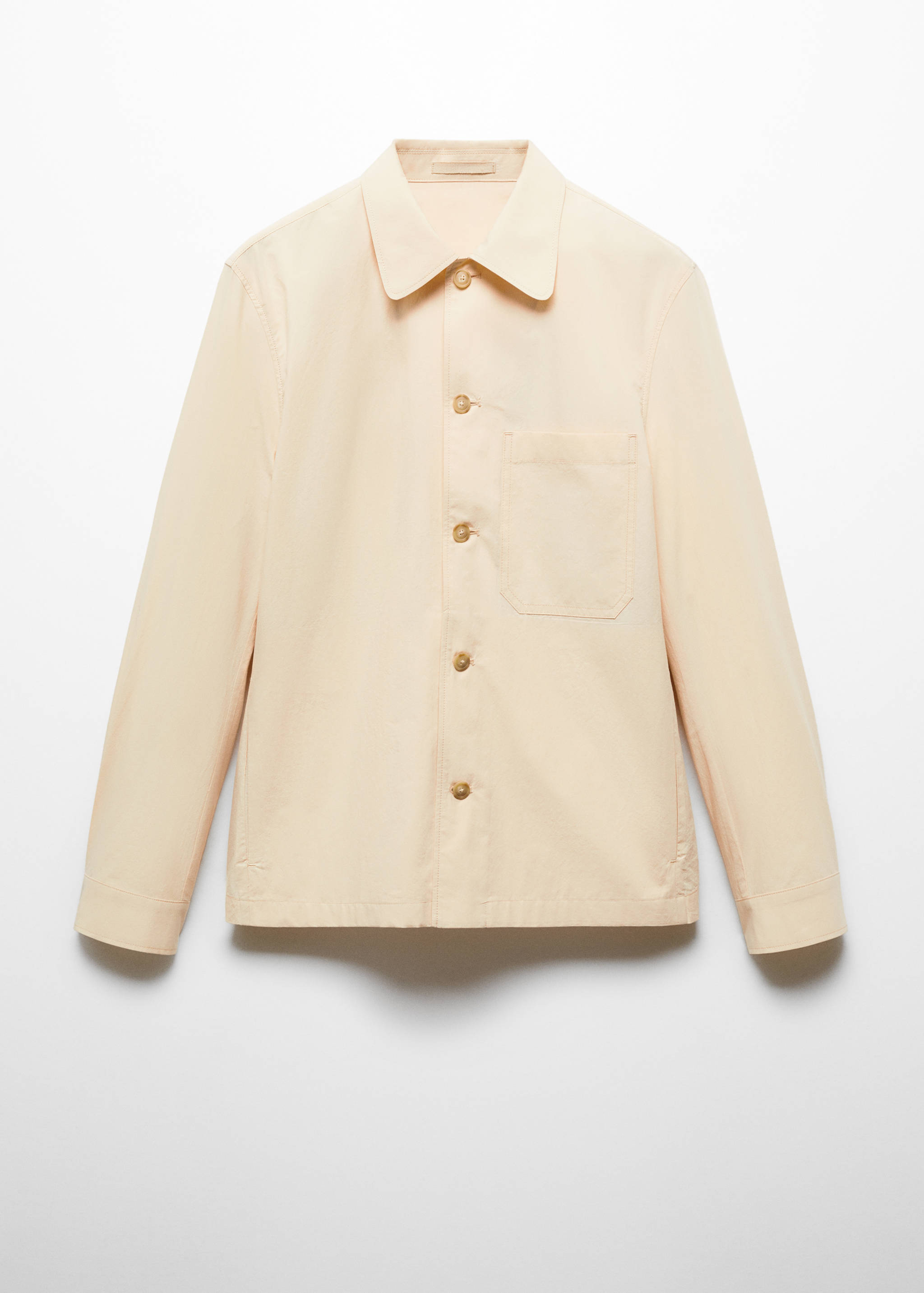 100% cotton overshirt with pocket - Article without model
