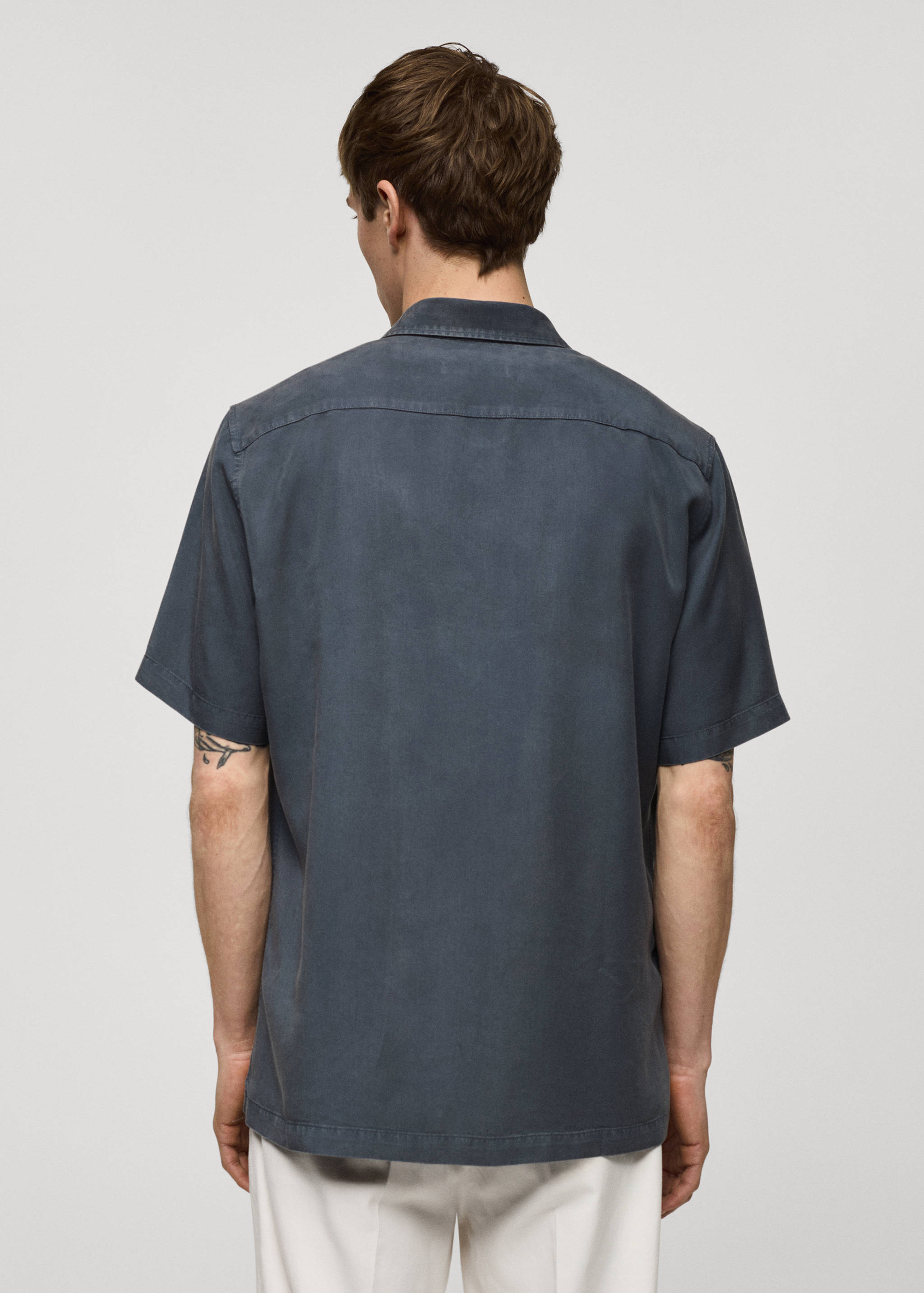 Regular-fit overhemd 100% tencel - Achterkant van het artikel