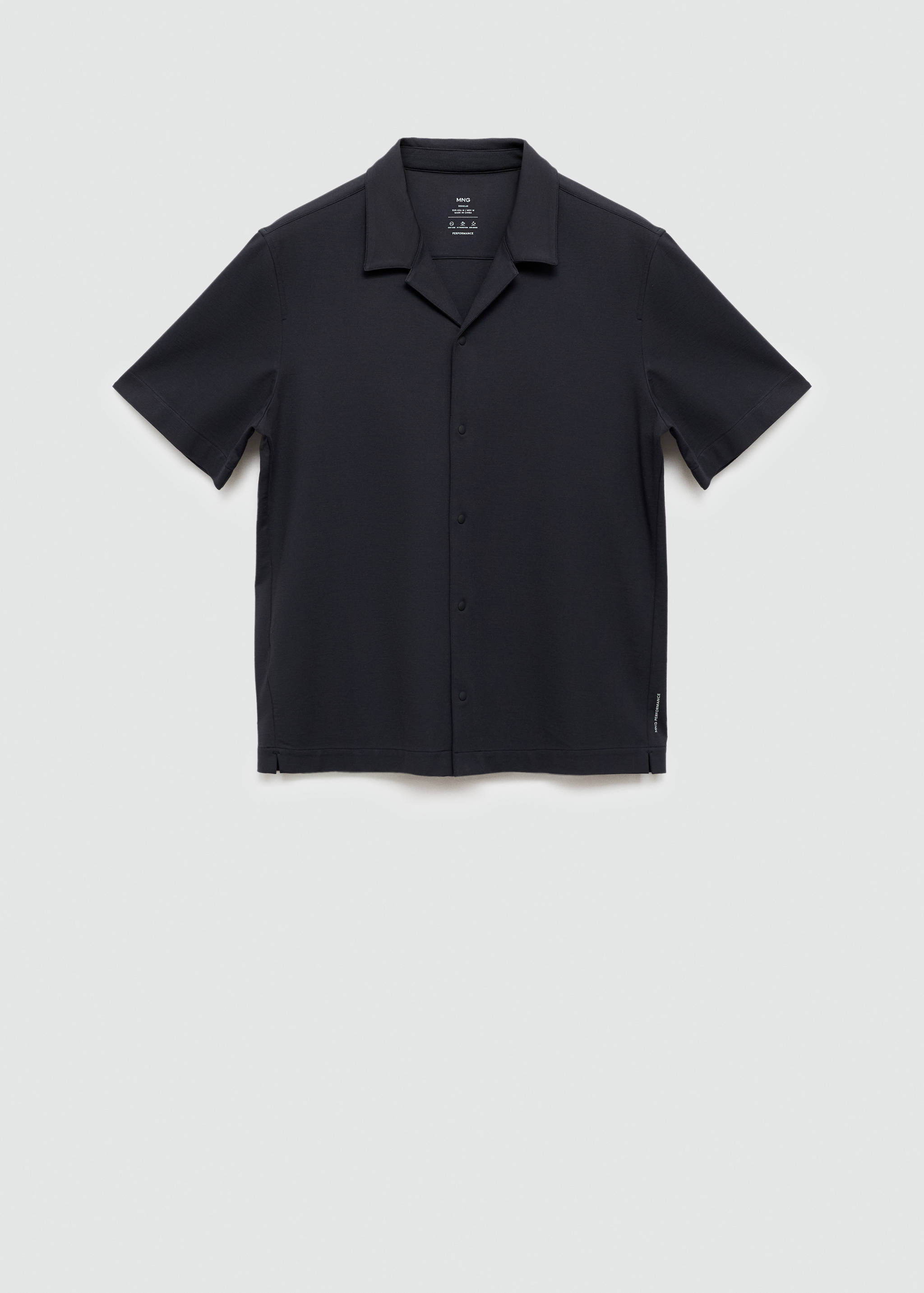 Regular-fit shirt with bowling collar - Article without model