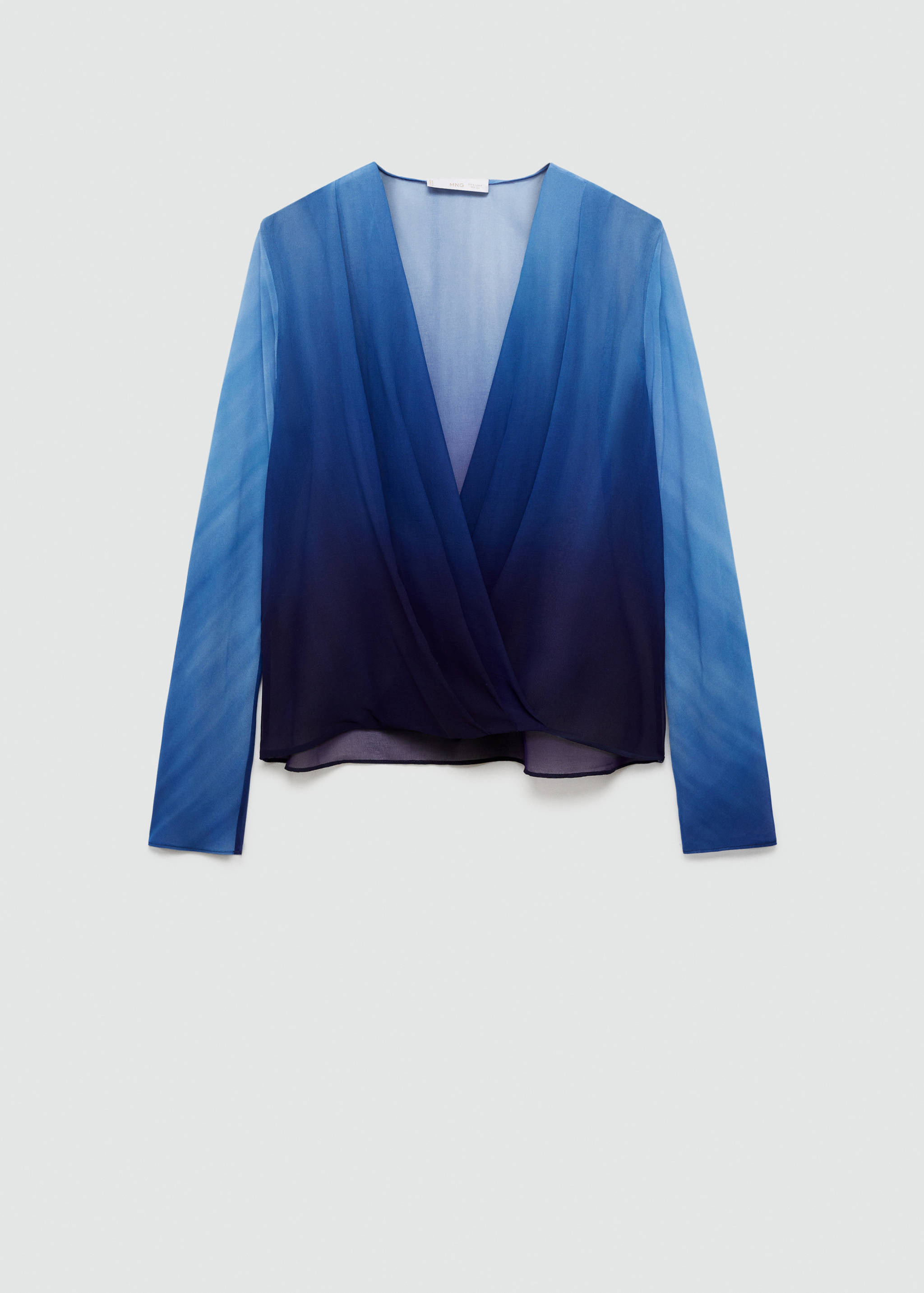 Blusa cruzada semitransparente - Artículo sin modelo