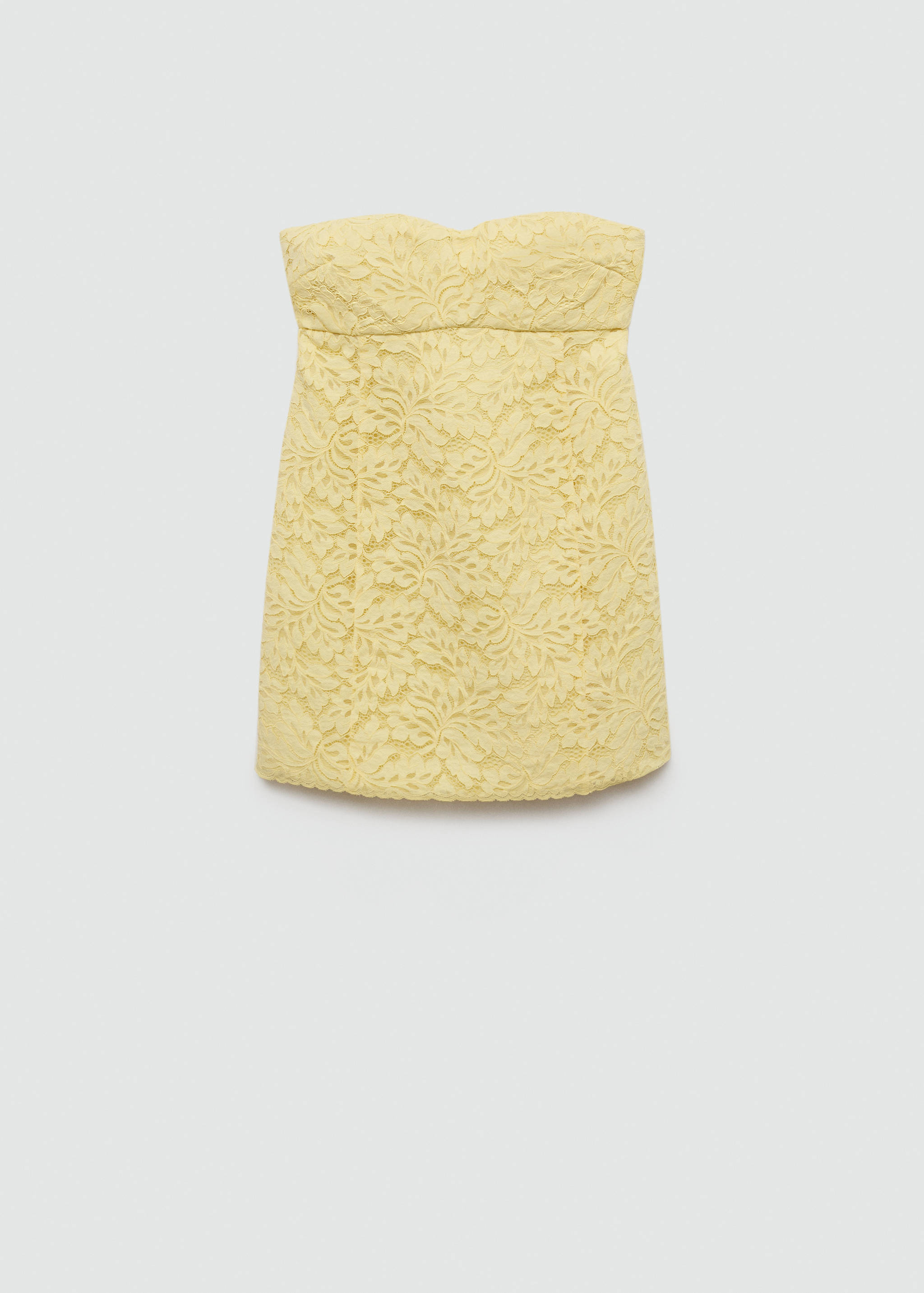 Egyenes dekoltázsú csipke ruha - Termék modell nélkül